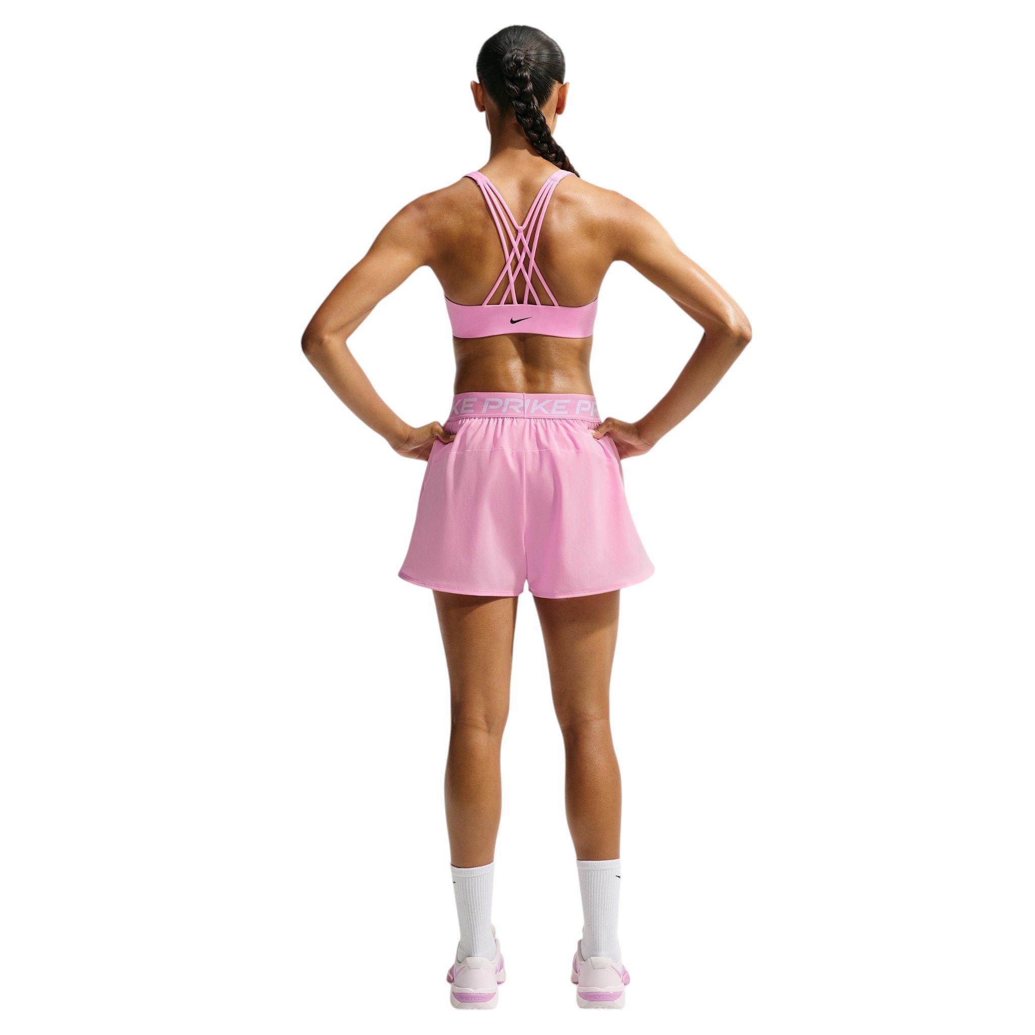Nike Women's Indy Lt-Support Strappy Sports Bra - Pink - PINK Thumbnail View 5