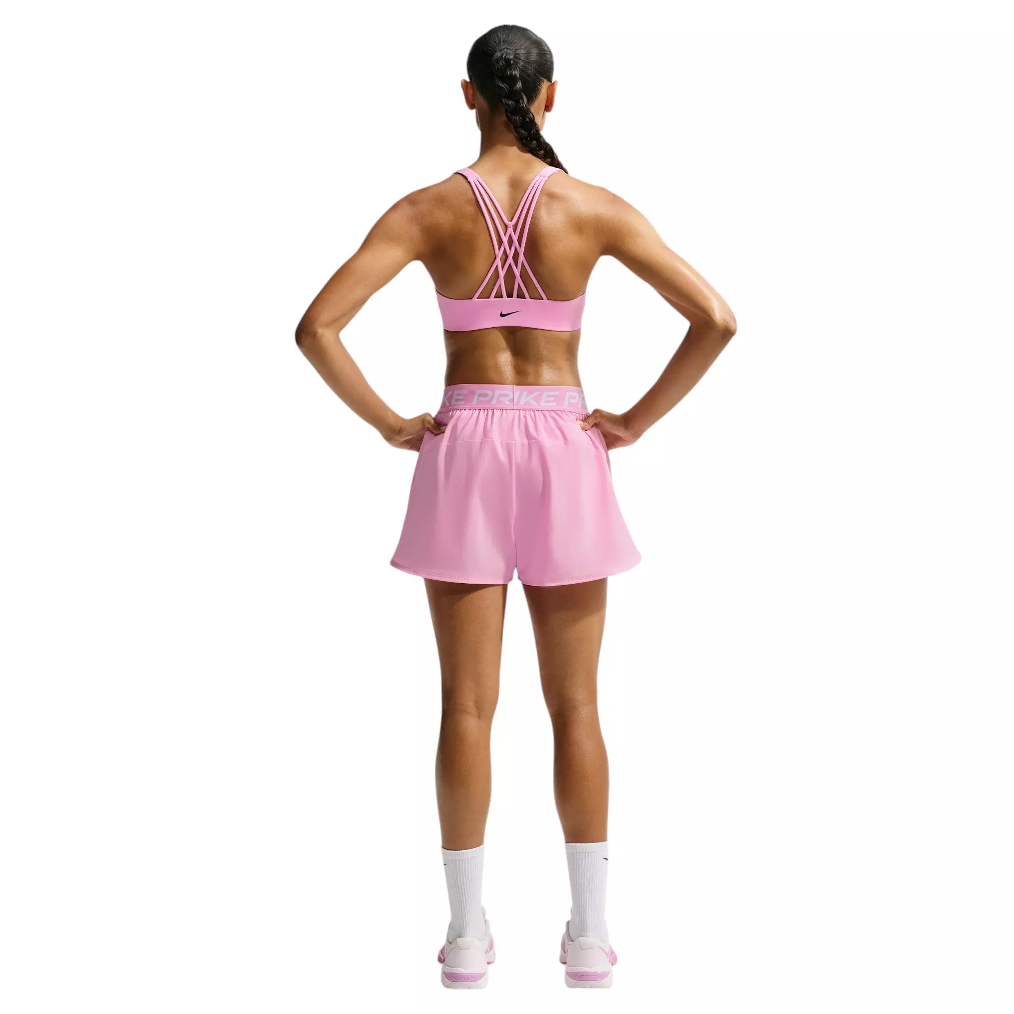 Nike Women's Indy Lt-Support Strappy Sports Bra - Pink - PINK