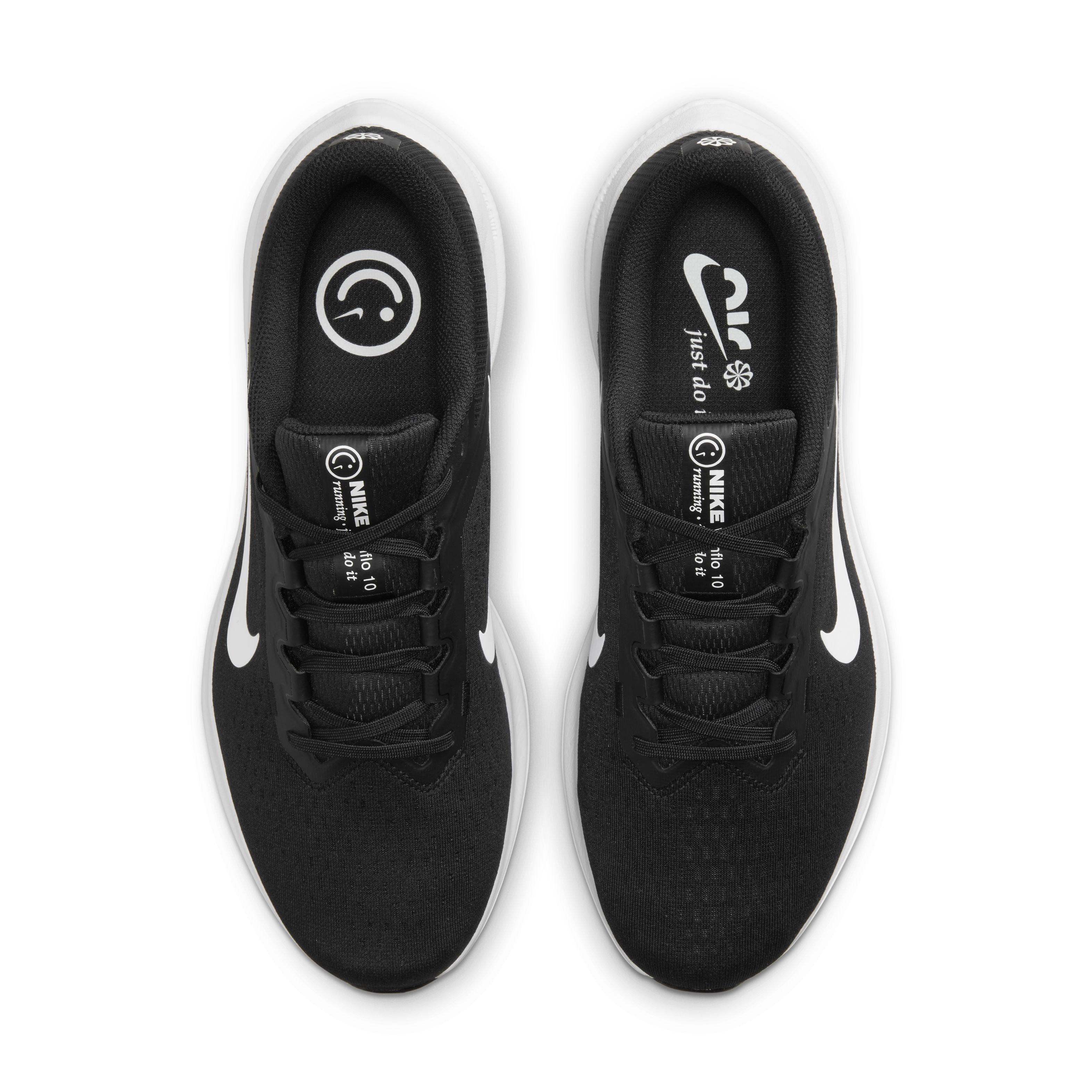 Nike Winflo 10 "Black/Black/White" Men's Running Shoe - BLACK/BLACK/WHITE Thumbnail View 4