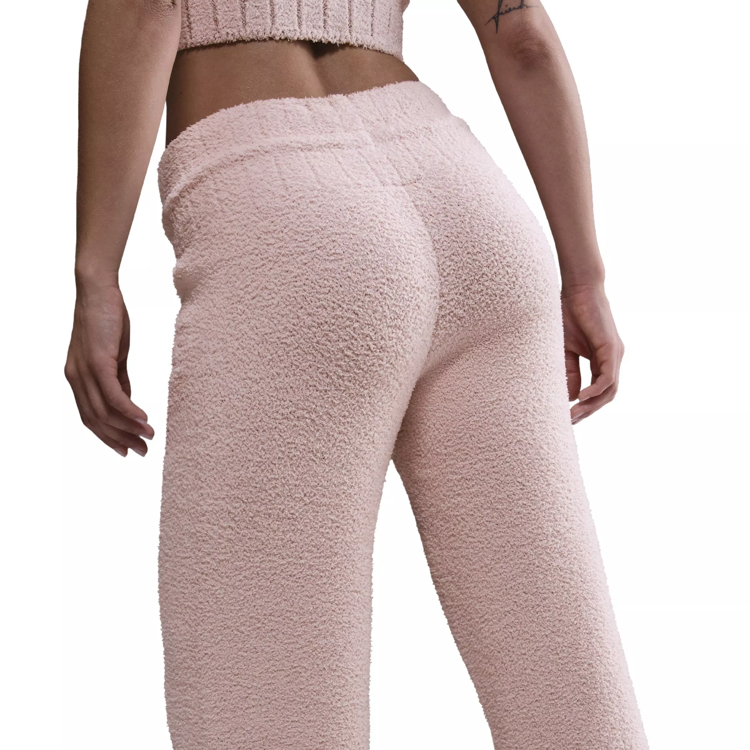 Nike Women's Sportswear Phoenix Cozy Bouclé Slim Knit Pants - Pink - PINK