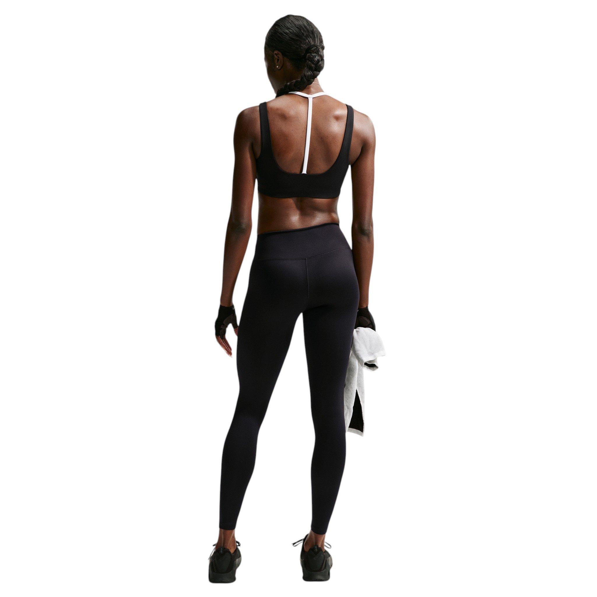 Nike Women's One Lt-Support Strappy E+ Sports Bra - Black - BLACK Thumbnail View 5