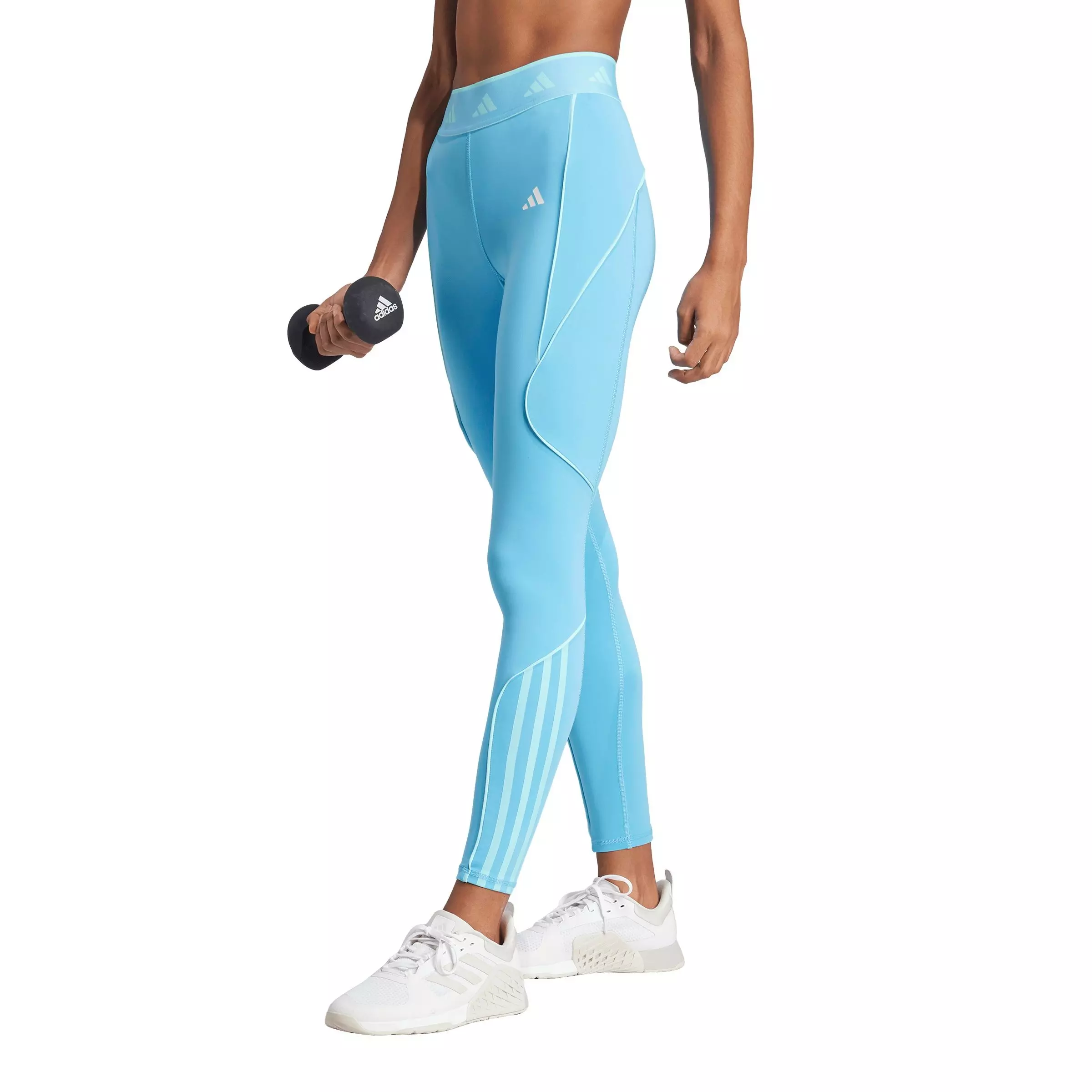 adidas Women's Hyperglam Color Pop Full-Length Leggings - Blue - BLUE