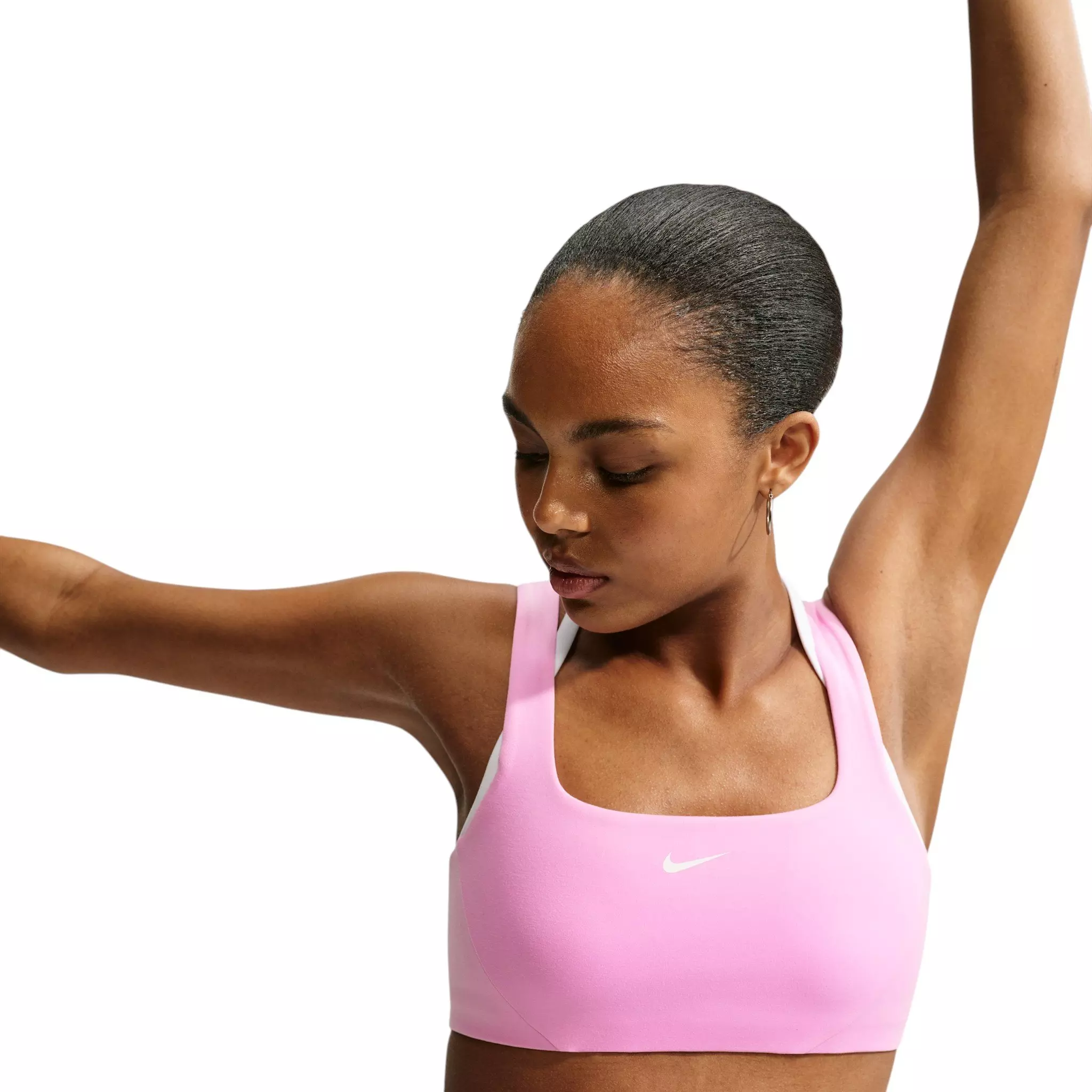 Nike Women's One Lt-Support Strappy E+ Sports Bra - Pink - PINK