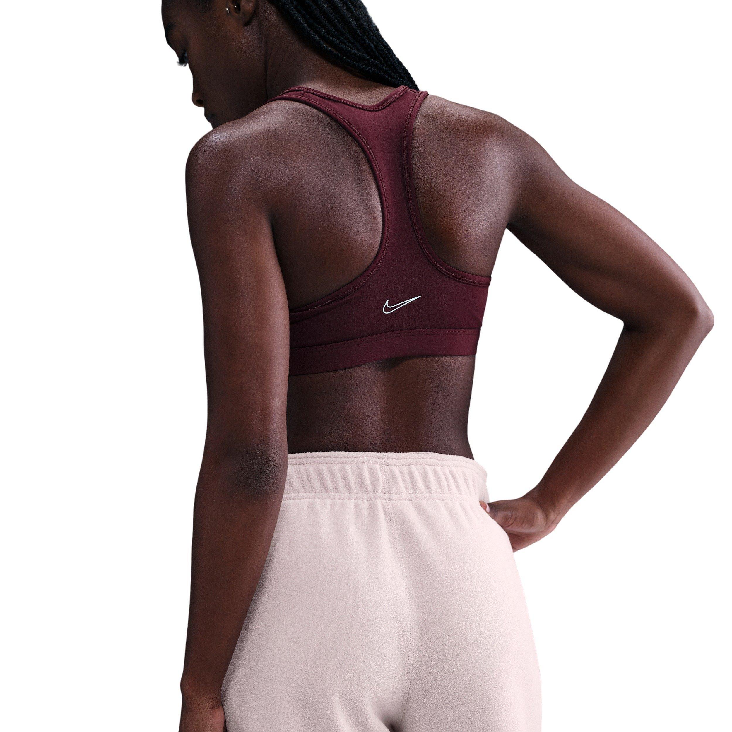 Nike Women's One Therma-FIT Mid-Rise Fleece Pants - Pink - PINK Thumbnail View 4