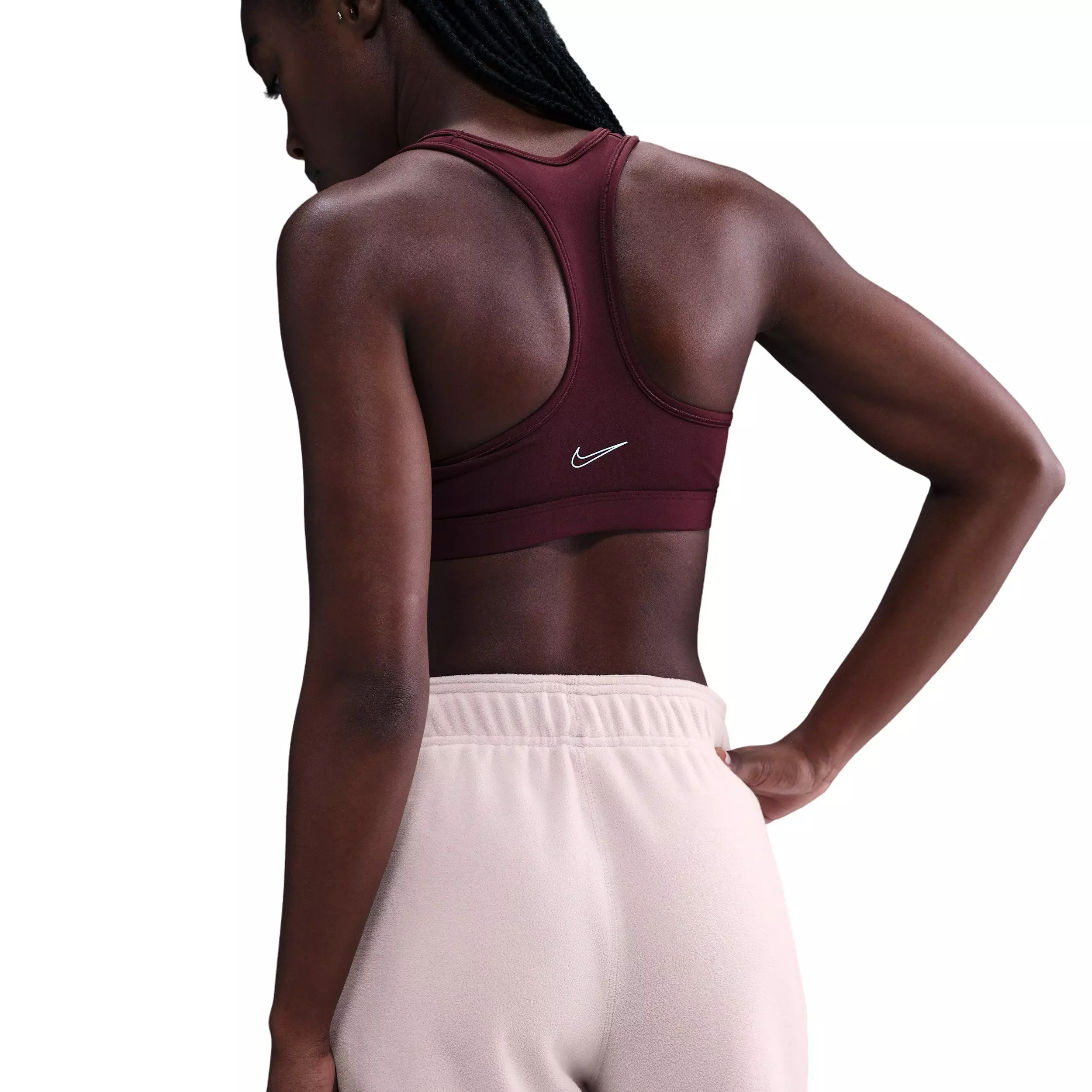 Nike Women's One Therma-FIT Mid-Rise Fleece Pants - Pink - PINK