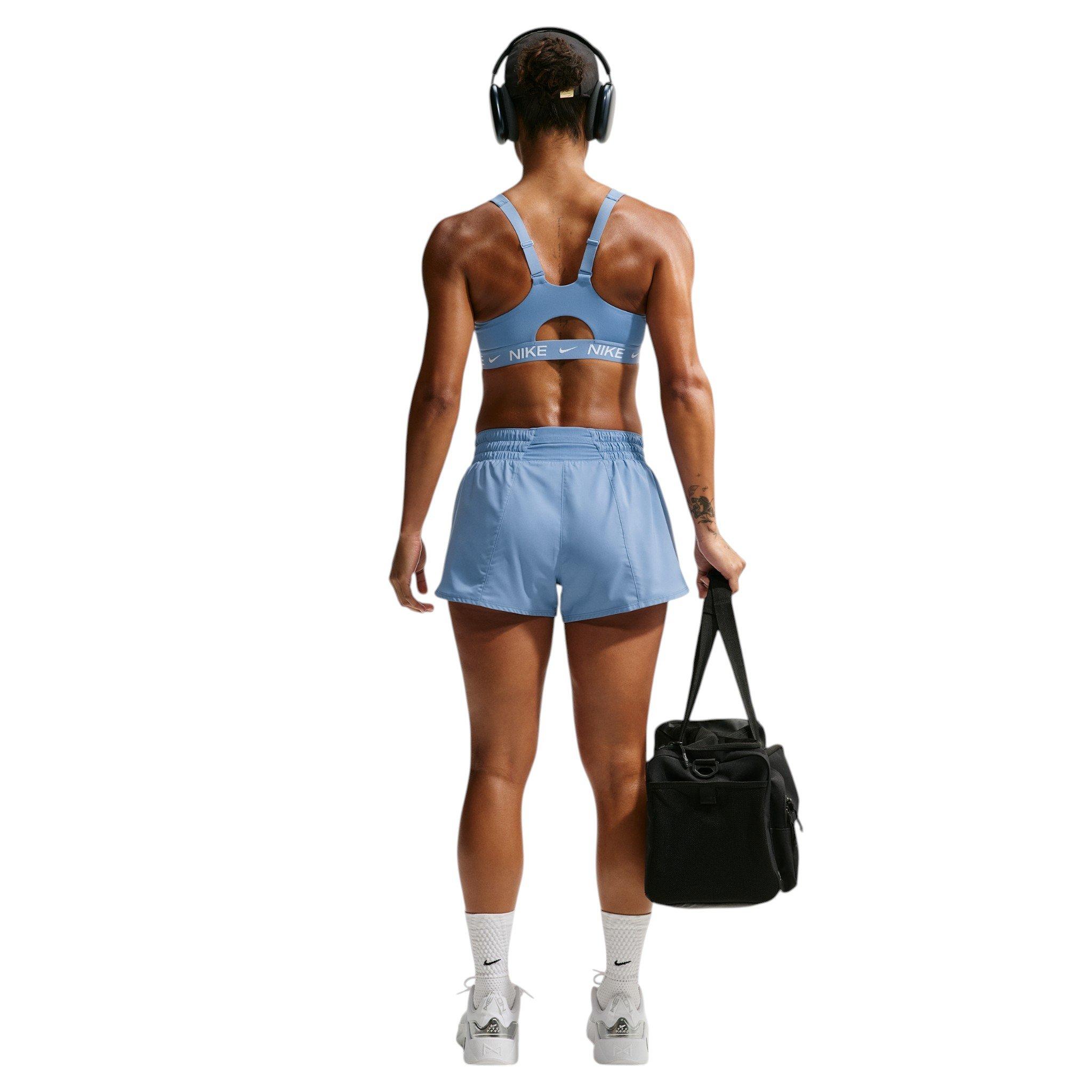 Nike Women's Indy High-Support Padded Front-Zip Sports Bra - Blue/White - BLUE/WHITE