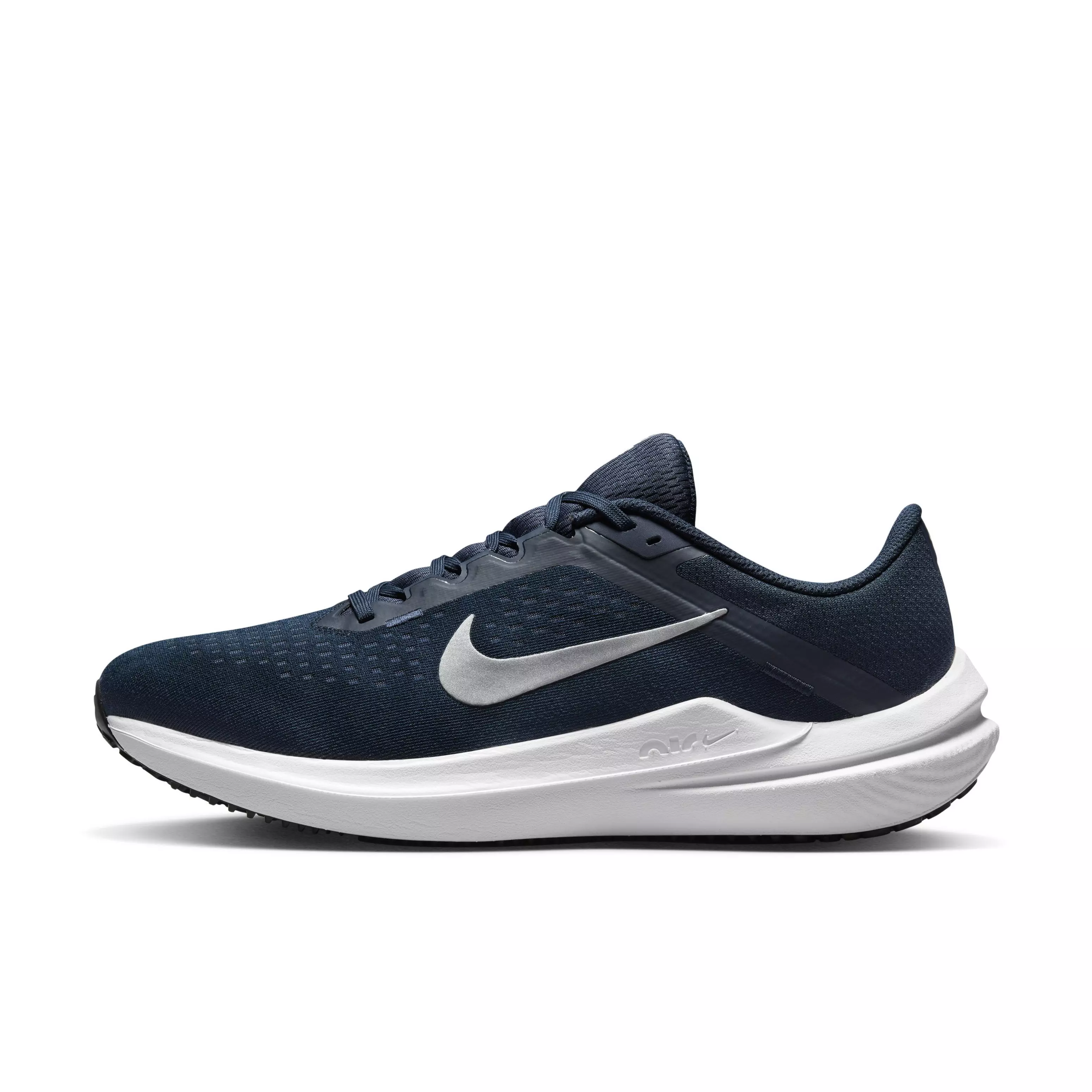 Nike Winflo 10 "College Navy/Platinum Tint/Black/Metallic Silver" Men's Running Shoe - NAVY/PLATINUM/BLACK/SILVER