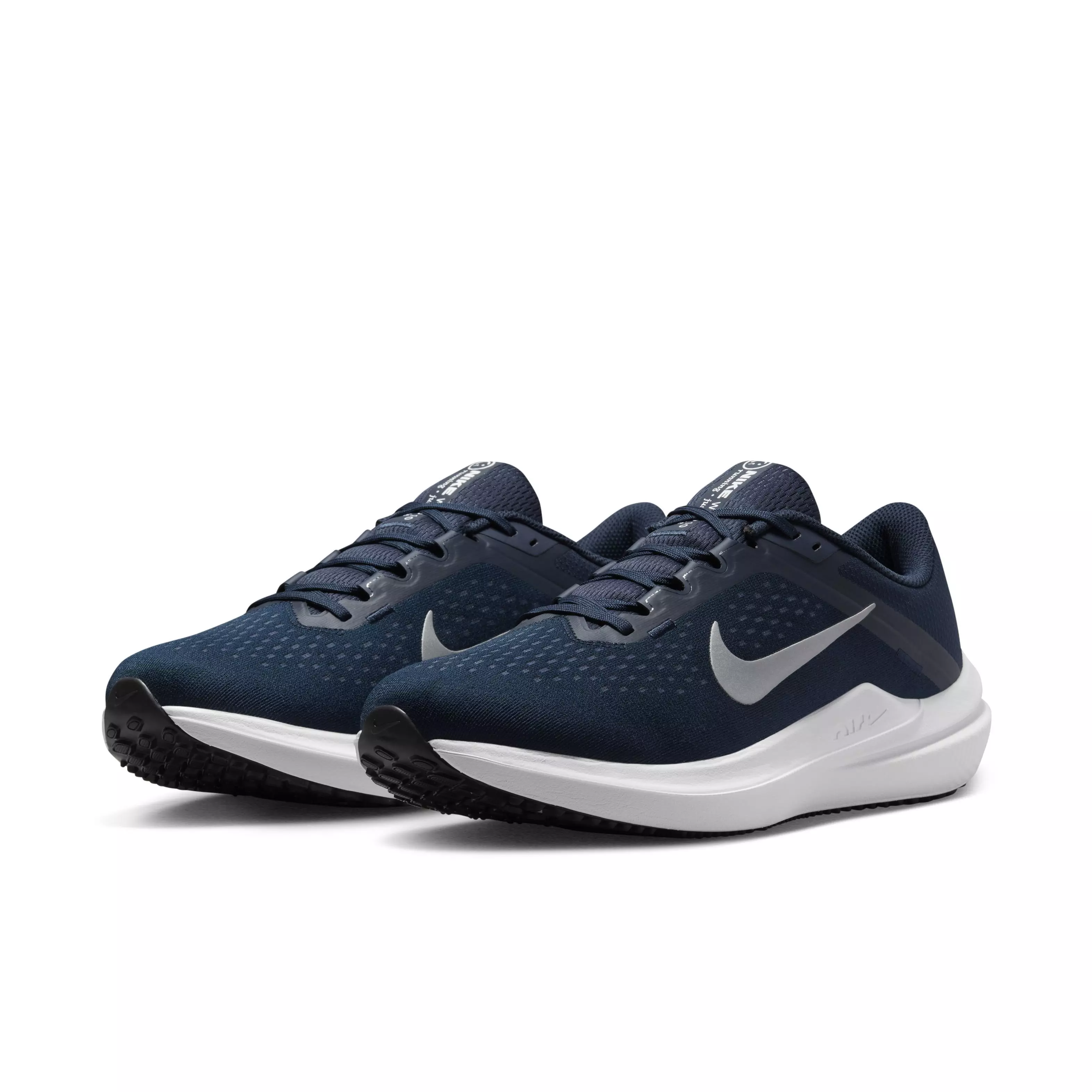 Nike Winflo 10 "College Navy/Platinum Tint/Black/Metallic Silver" Men's Running Shoe - NAVY/PLATINUM/BLACK/SILVER