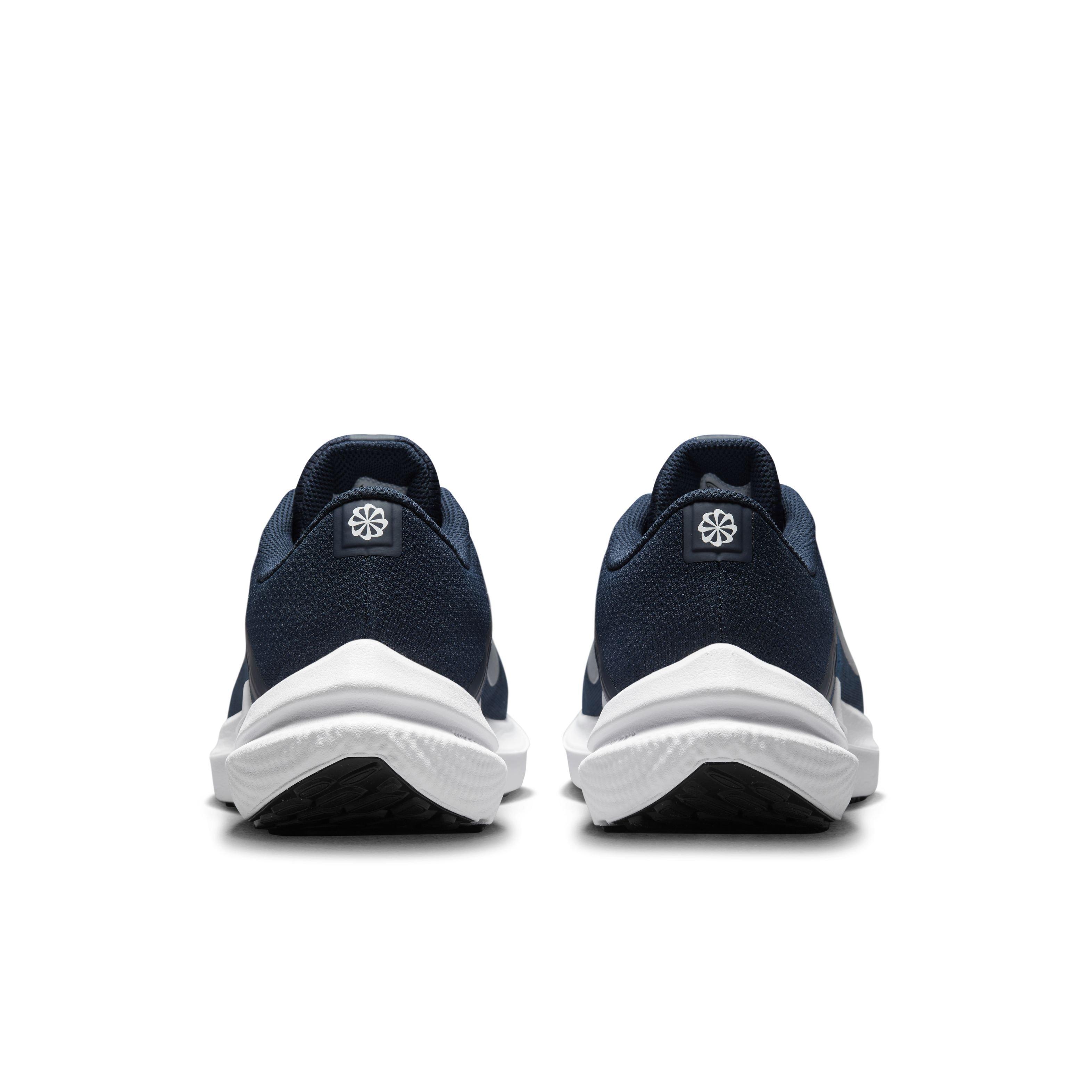 Nike Winflo 10 "College Navy/Platinum Tint/Black/Metallic Silver" Men's Running Shoe - NAVY/PLATINUM/BLACK/SILVER Thumbnail View 5