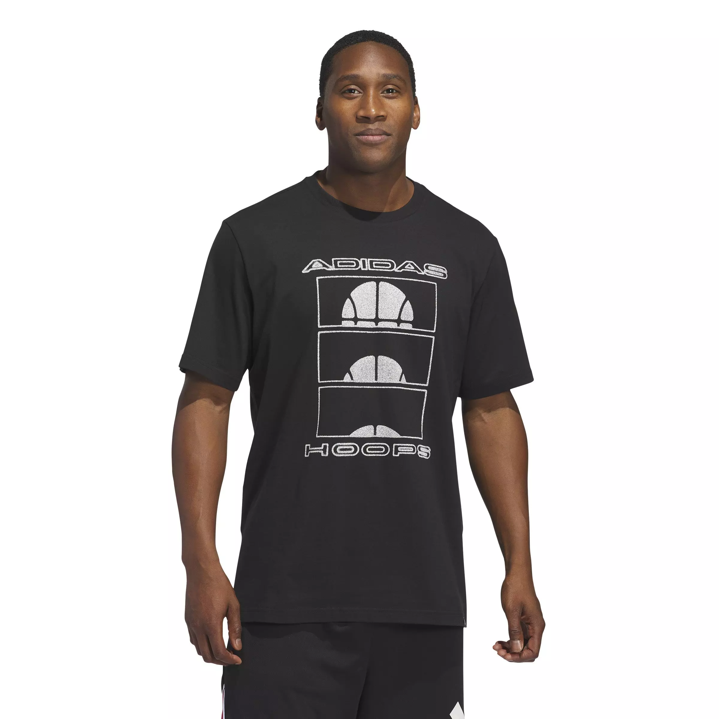 adidas Men's Ball at Sunrise Graphic Tee-Black - BLACK