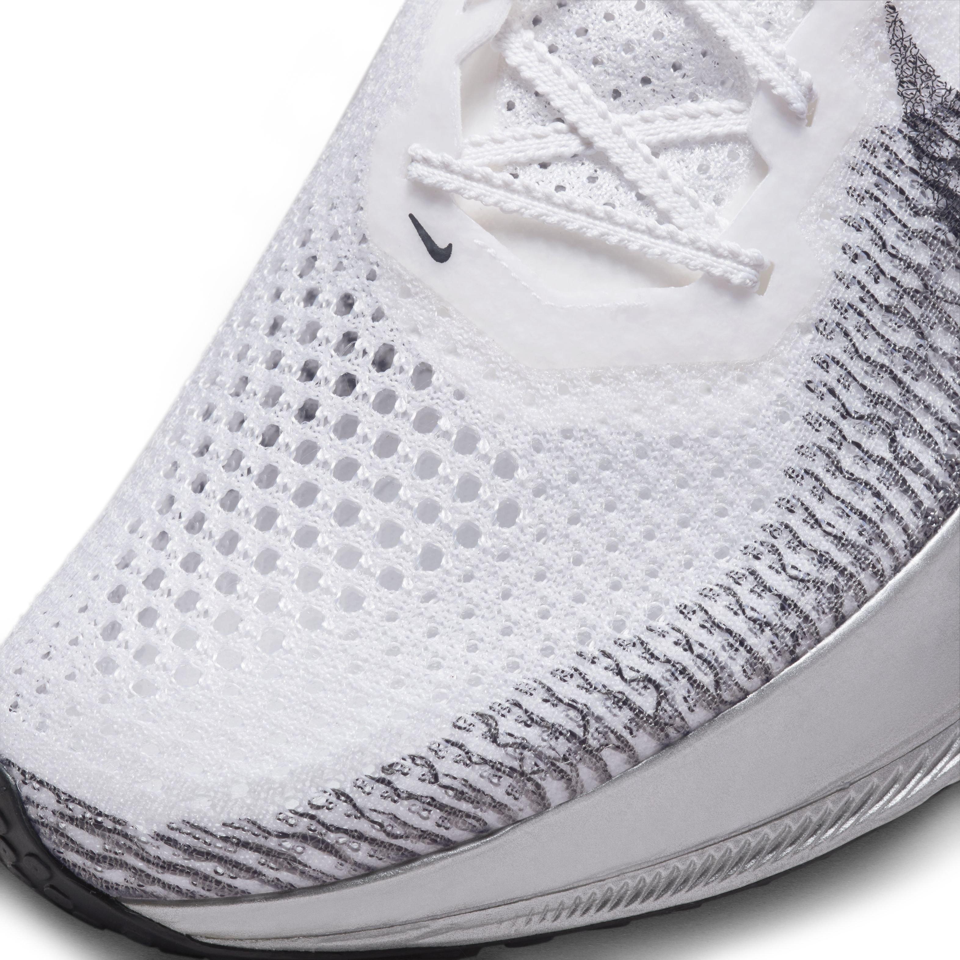 Nike Vaporfly 3 "White/Particle Grey/Metallic Silver/Dark Smoke Grey" Men's Running Shoe - WHITE/GREY/SILVER/DK GREY Thumbnail View 7