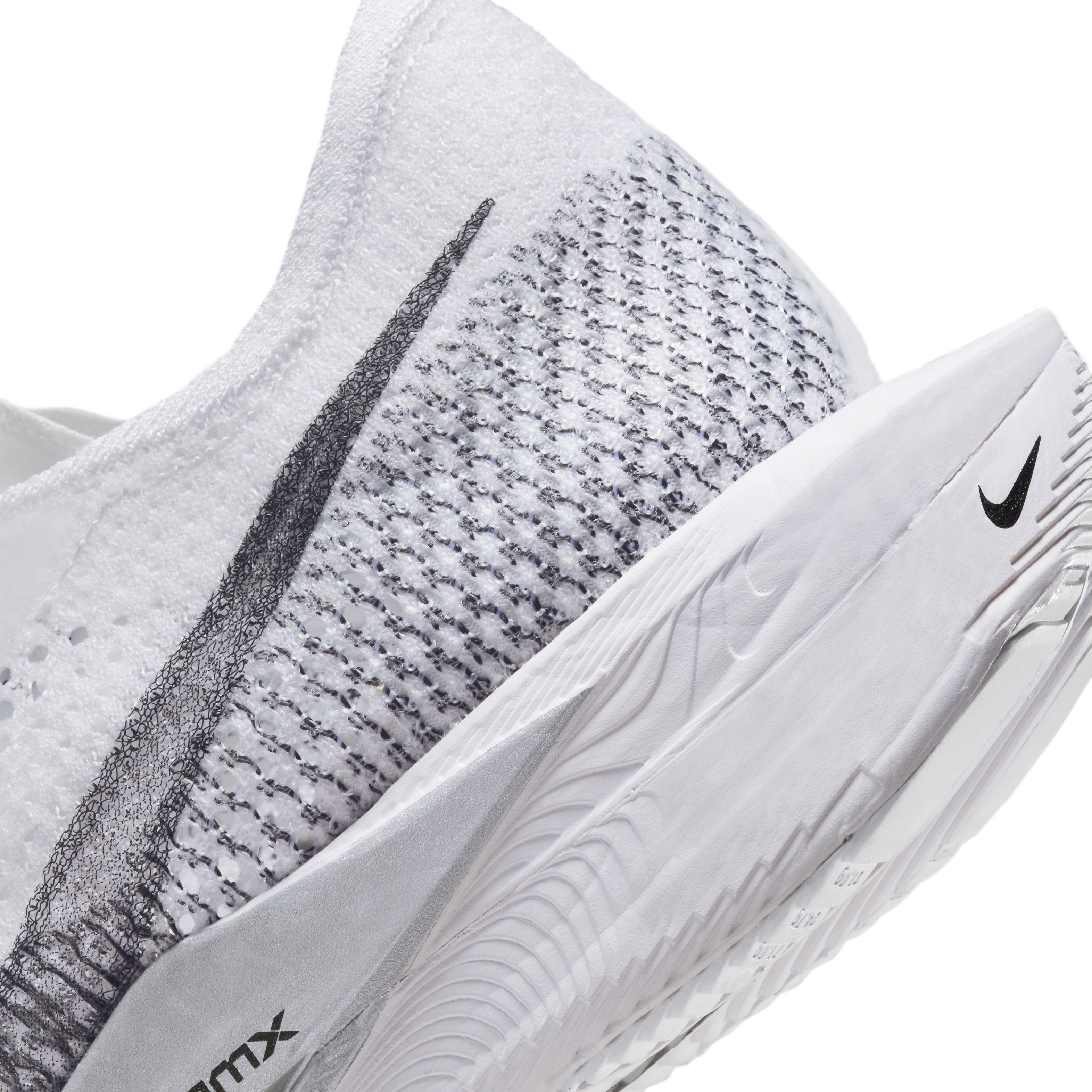 Nike Vaporfly 3 "White/Particle Grey/Metallic Silver/Dark Smoke Grey" Men's Running Shoe - WHITE/GREY/SILVER/DK GREY Thumbnail View 8