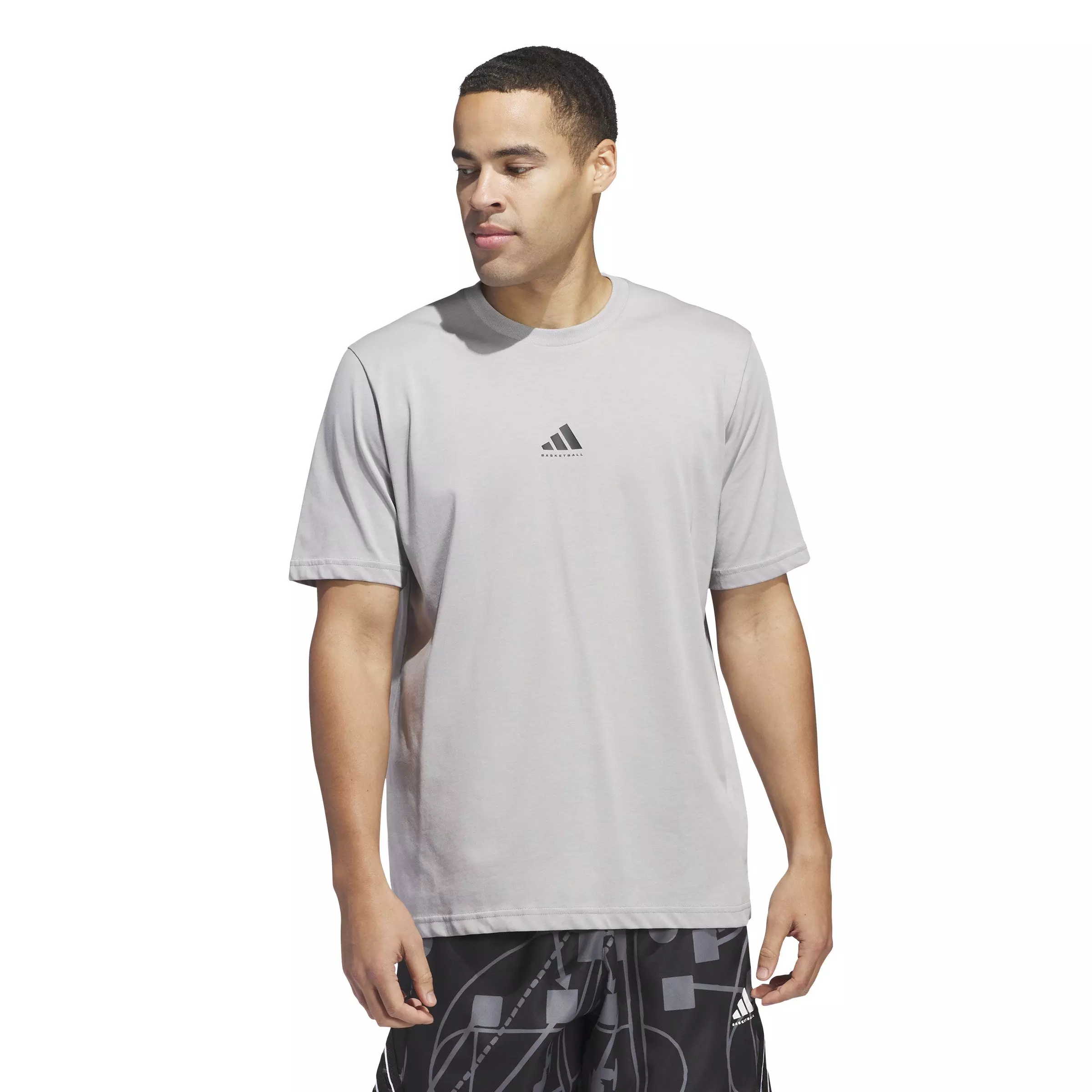 adidas Men's Select Foundation Tee-Grey - GREY