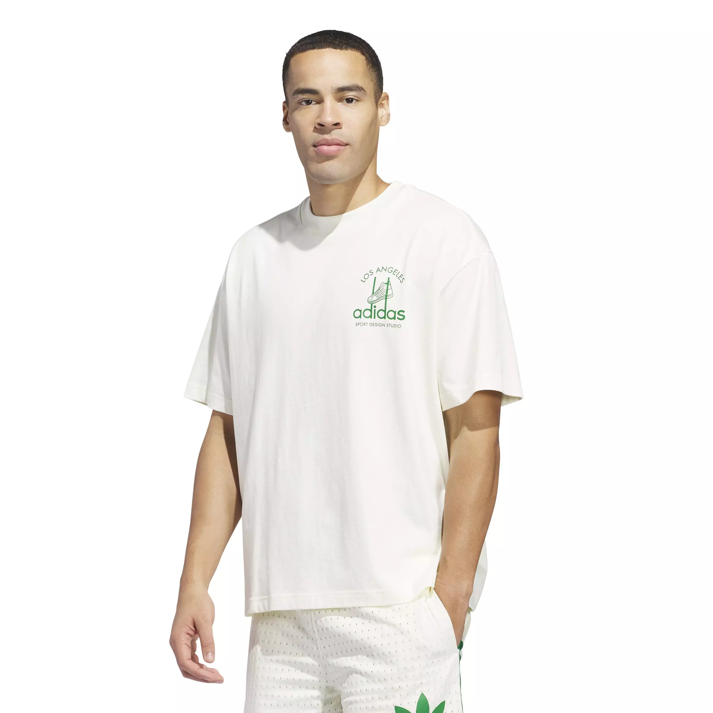 adidas Unisex Adi Sport Design Studio Jabbar Graphic T-Shirt-White - WHITE