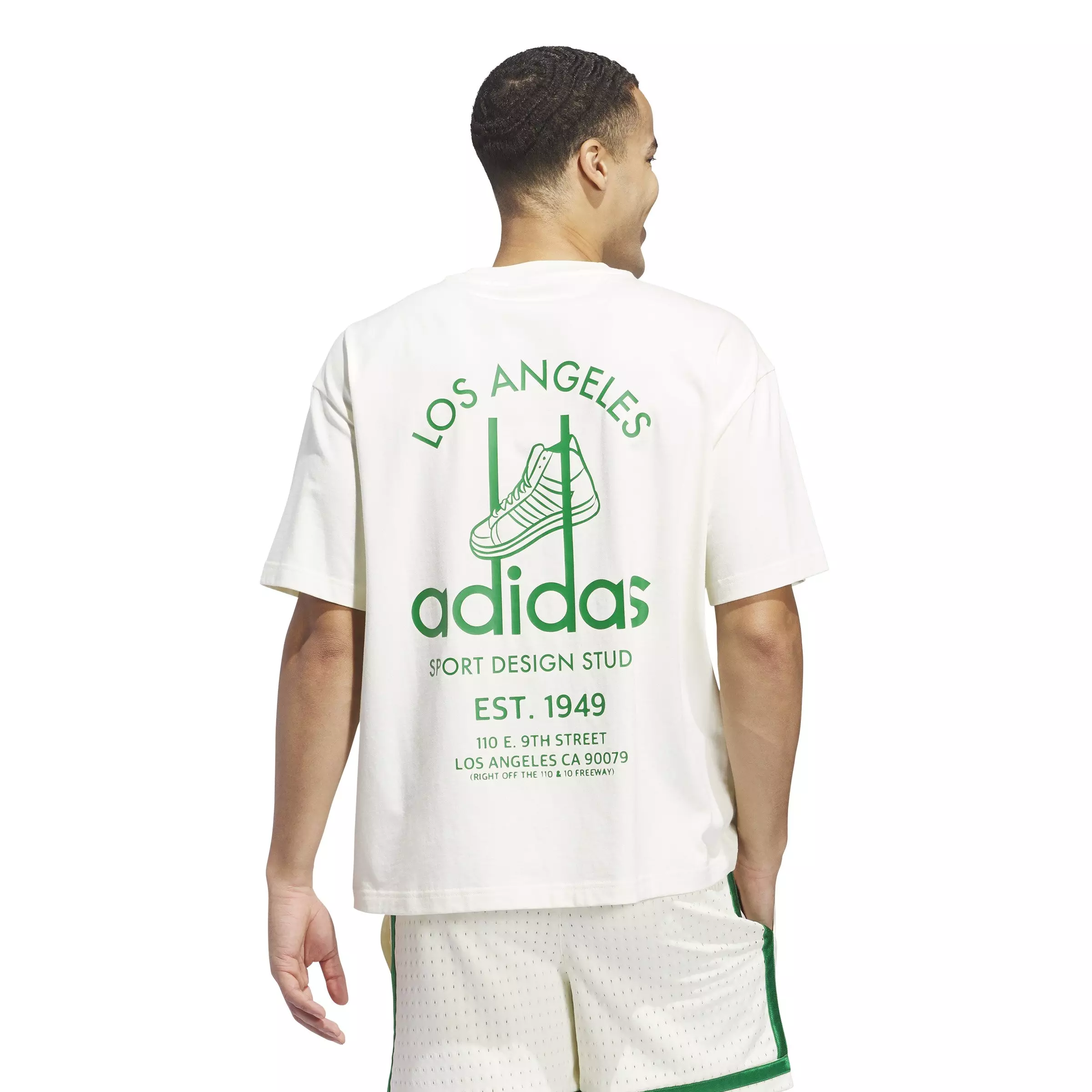 adidas Unisex Adi Sport Design Studio Jabbar Graphic T-Shirt-White - WHITE