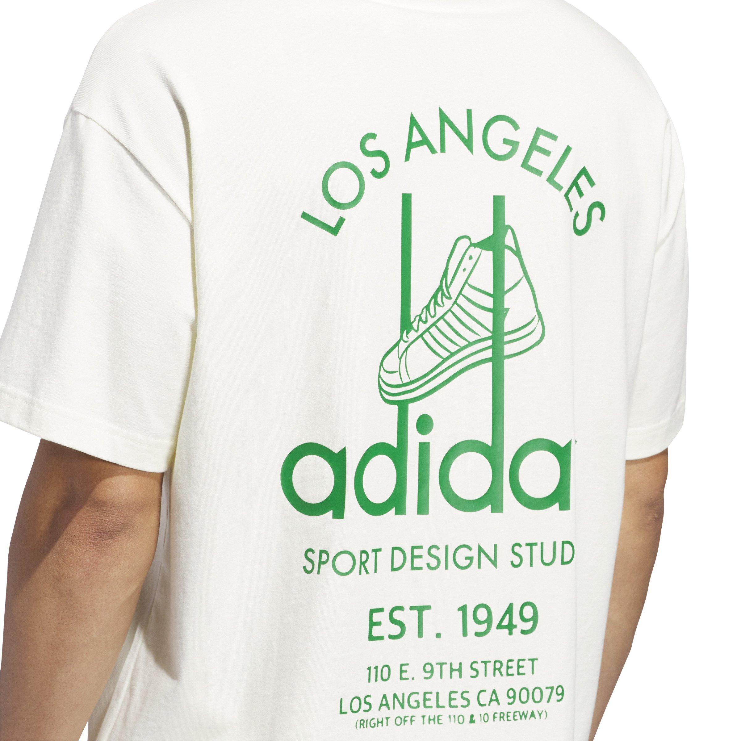 adidas Unisex Adi Sport Design Studio Jabbar Graphic T-Shirt-White - WHITE Thumbnail View 6