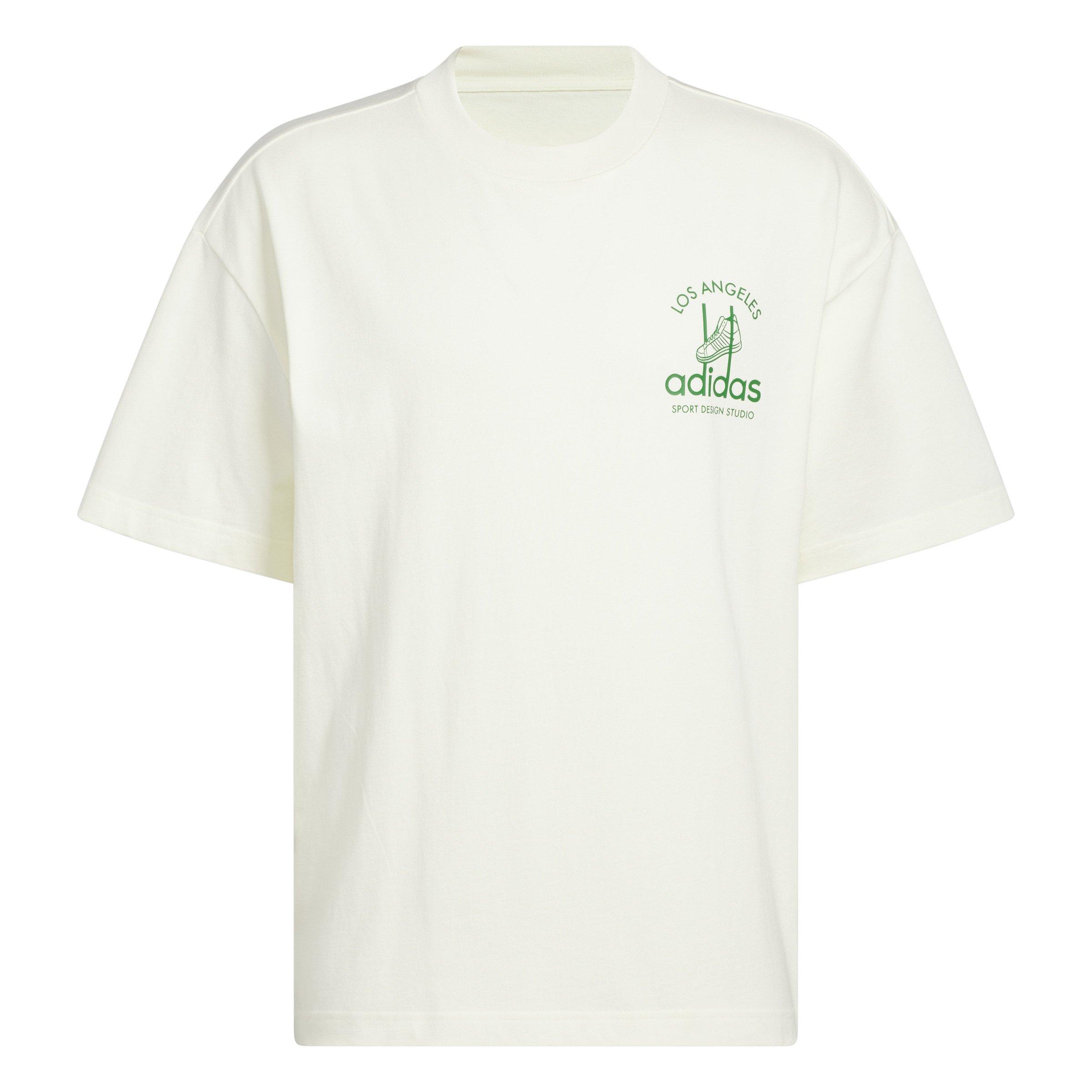 adidas Unisex Adi Sport Design Studio Jabbar Graphic T-Shirt-White - WHITE Thumbnail View 8