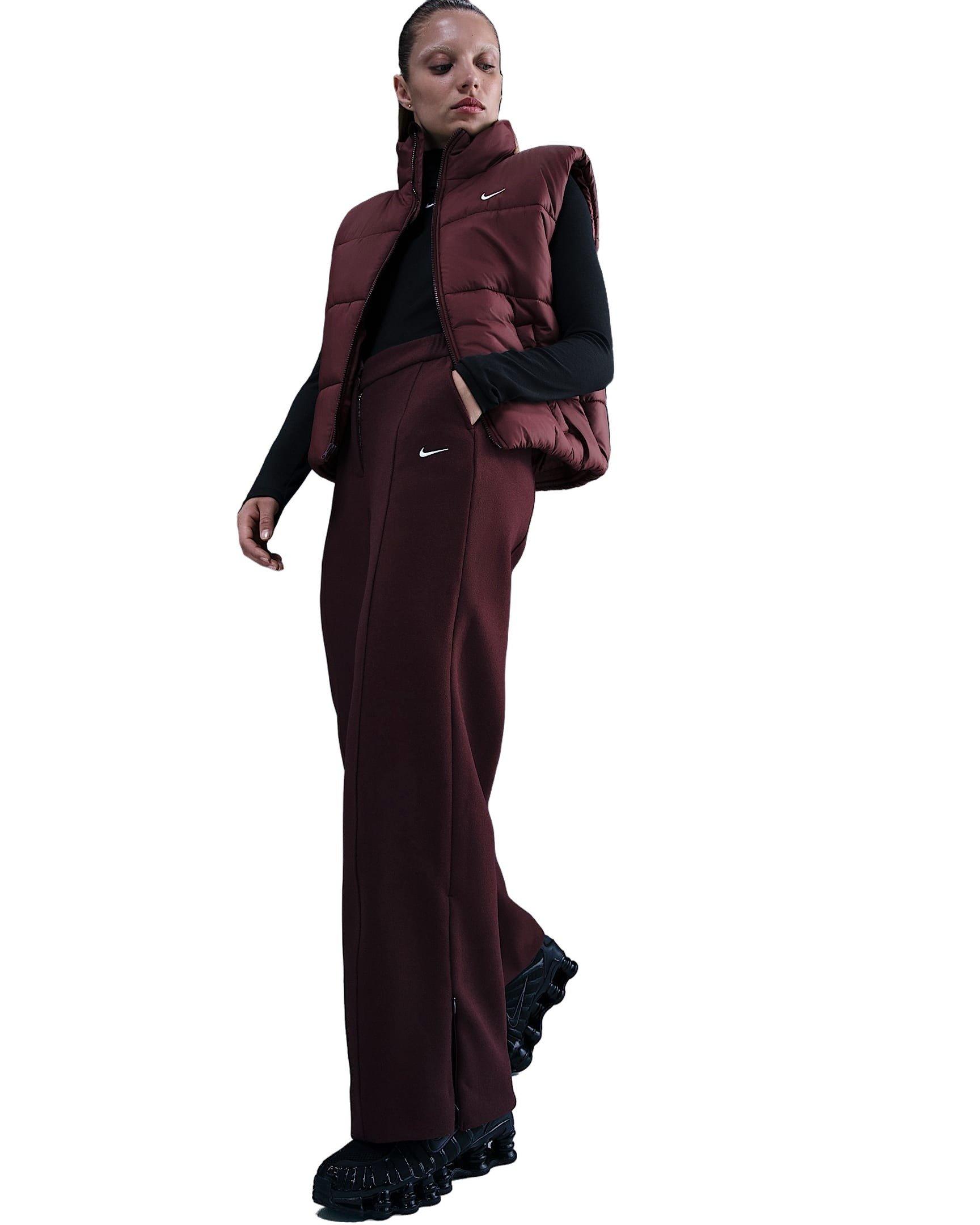 Nike Women's Sportswear Tailored Pants - Burgundy - BURGUNDY Thumbnail View 5