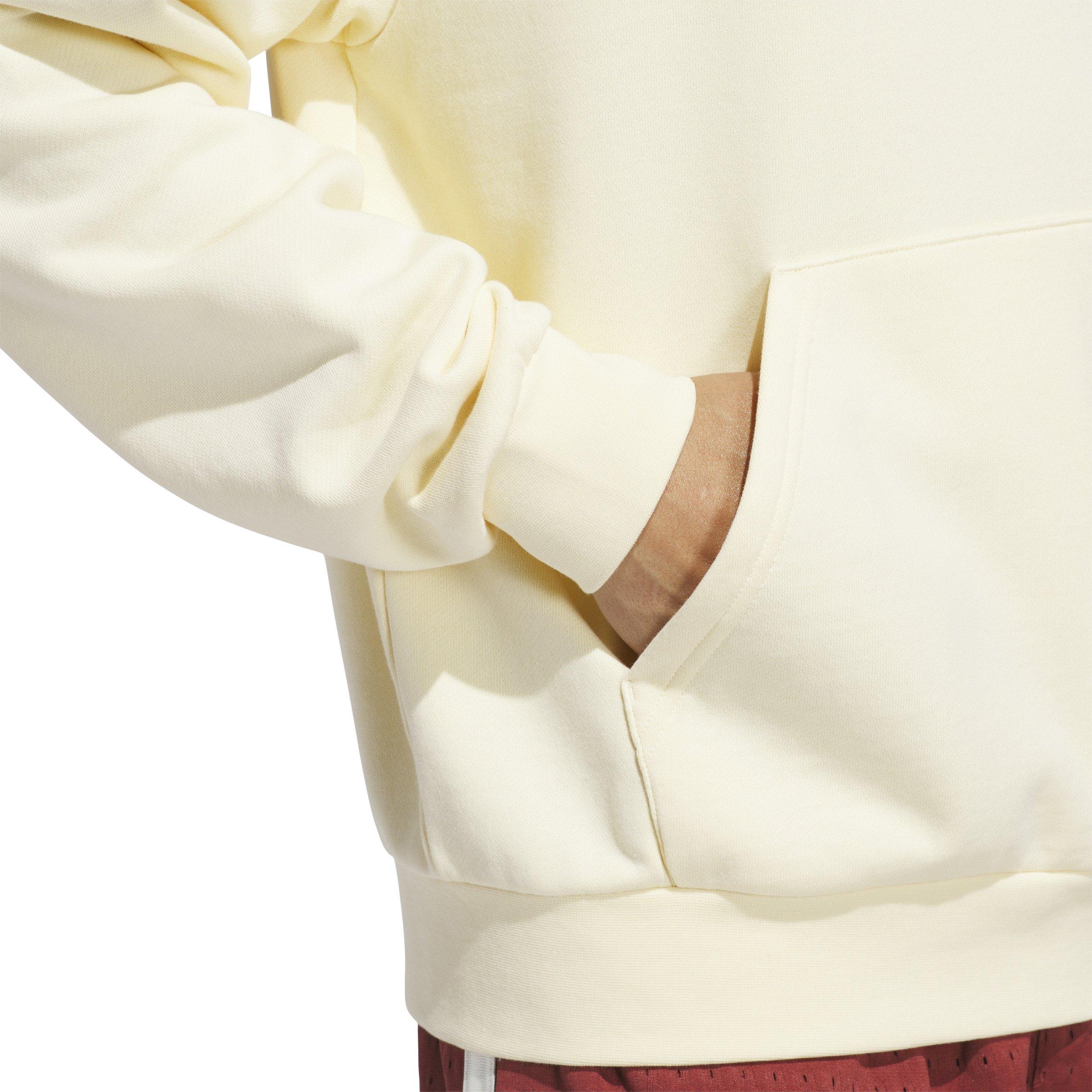 adidas Men's Worldwide Hoops Basketball Hoodie -Yellow - YELLOW Thumbnail View 4