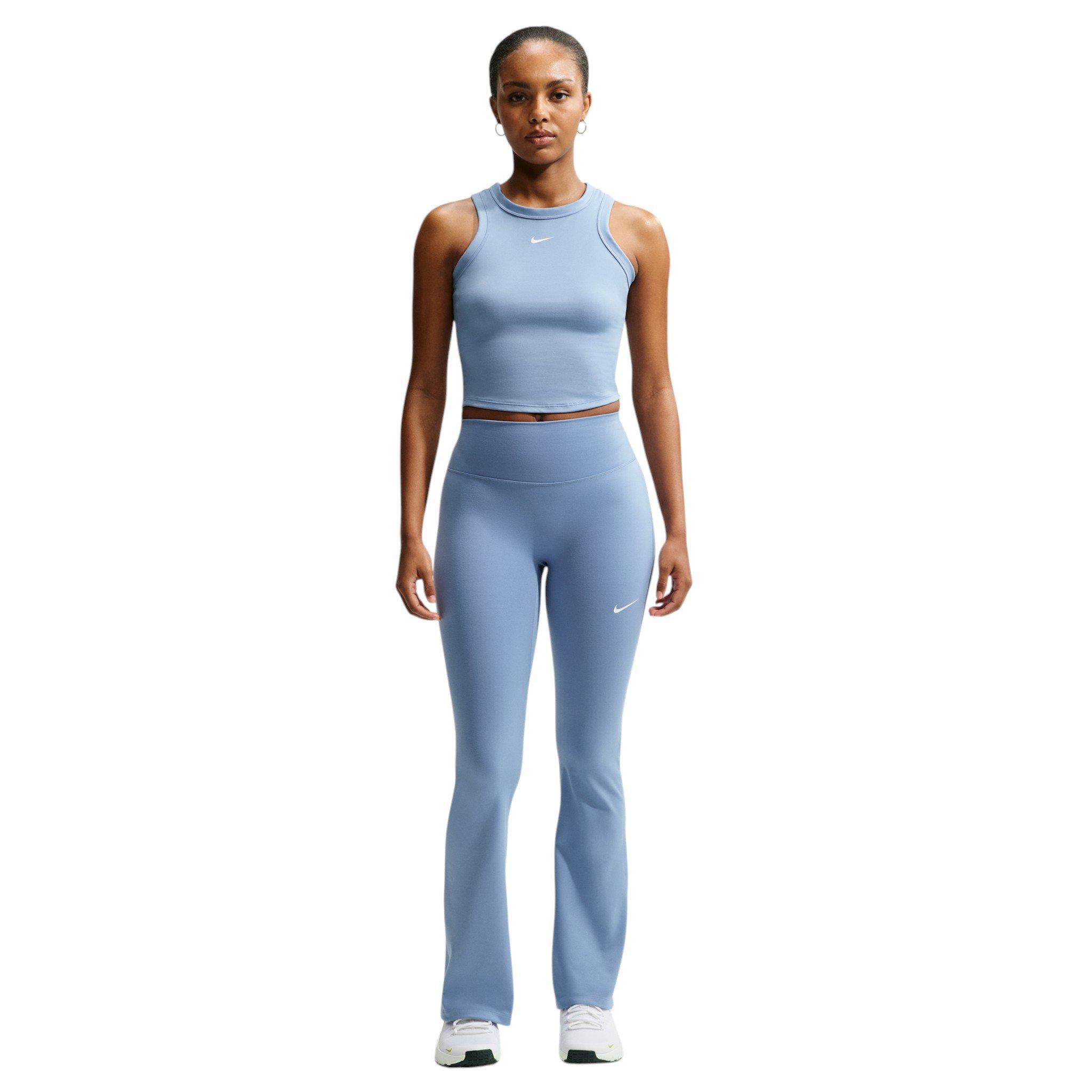 Nike Women's One Fitted Dri-FIT Cropped Tank Top - Blue - BLUE