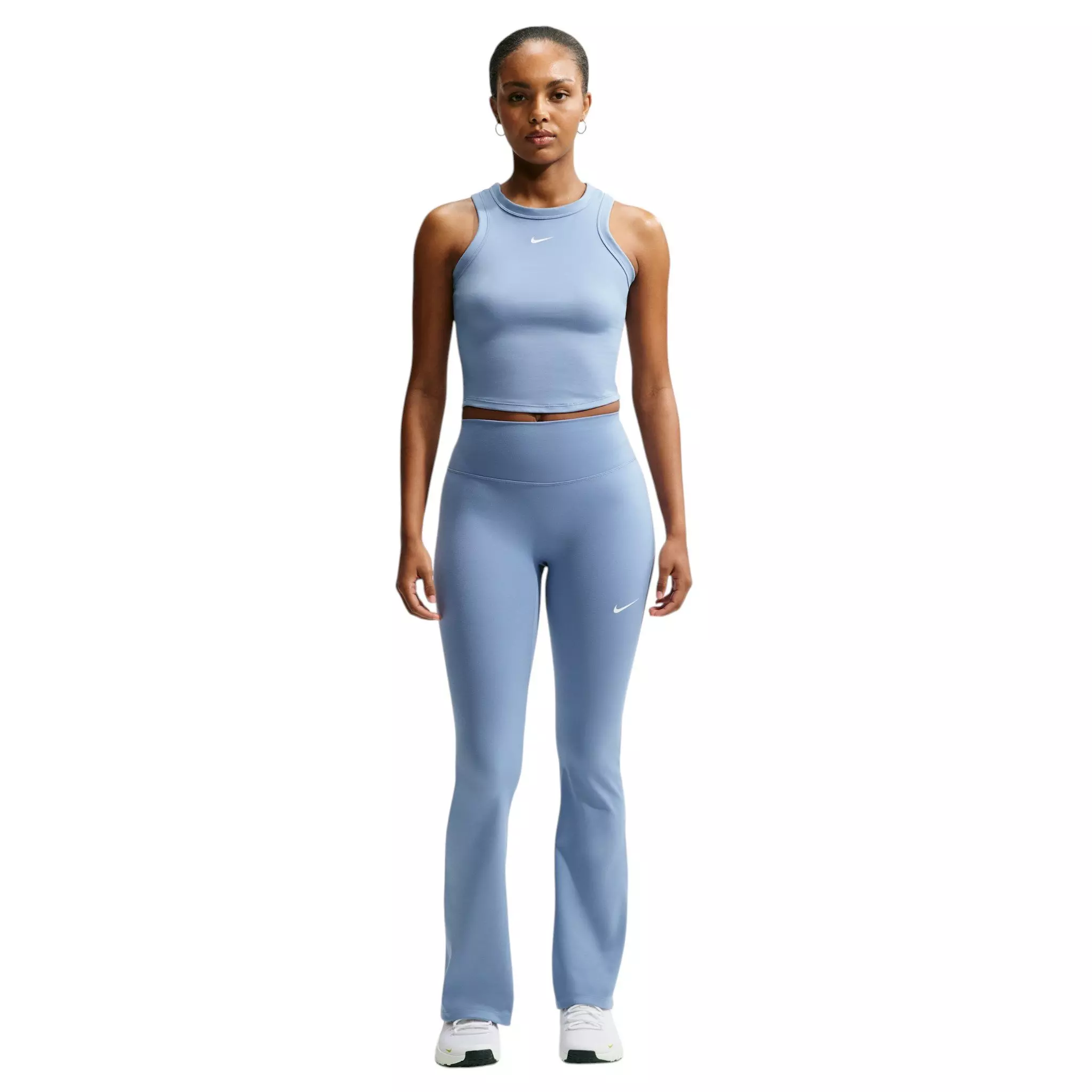 Nike Women's One Fitted Dri-FIT Cropped Tank Top - Blue - BLUE