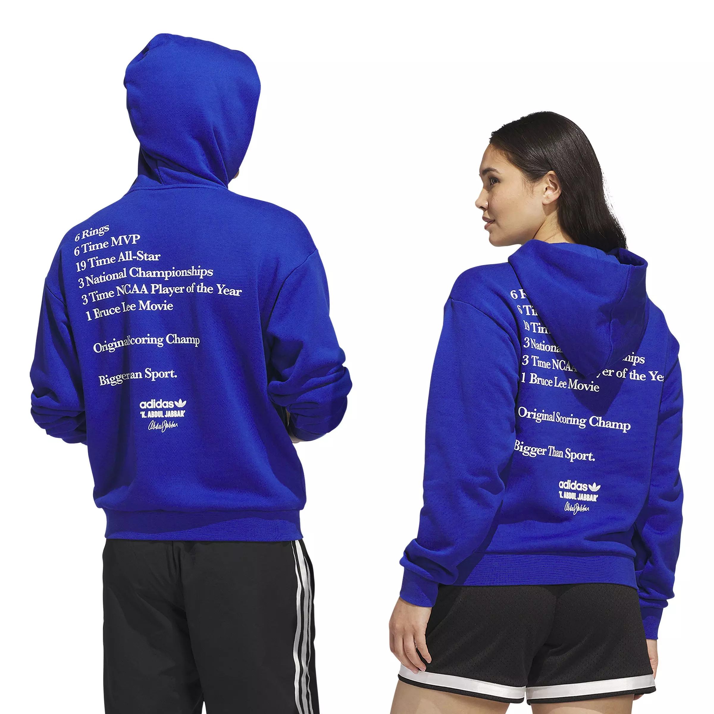 adidas Men's Kareem Accolades Hoodie -Blue - BLUE