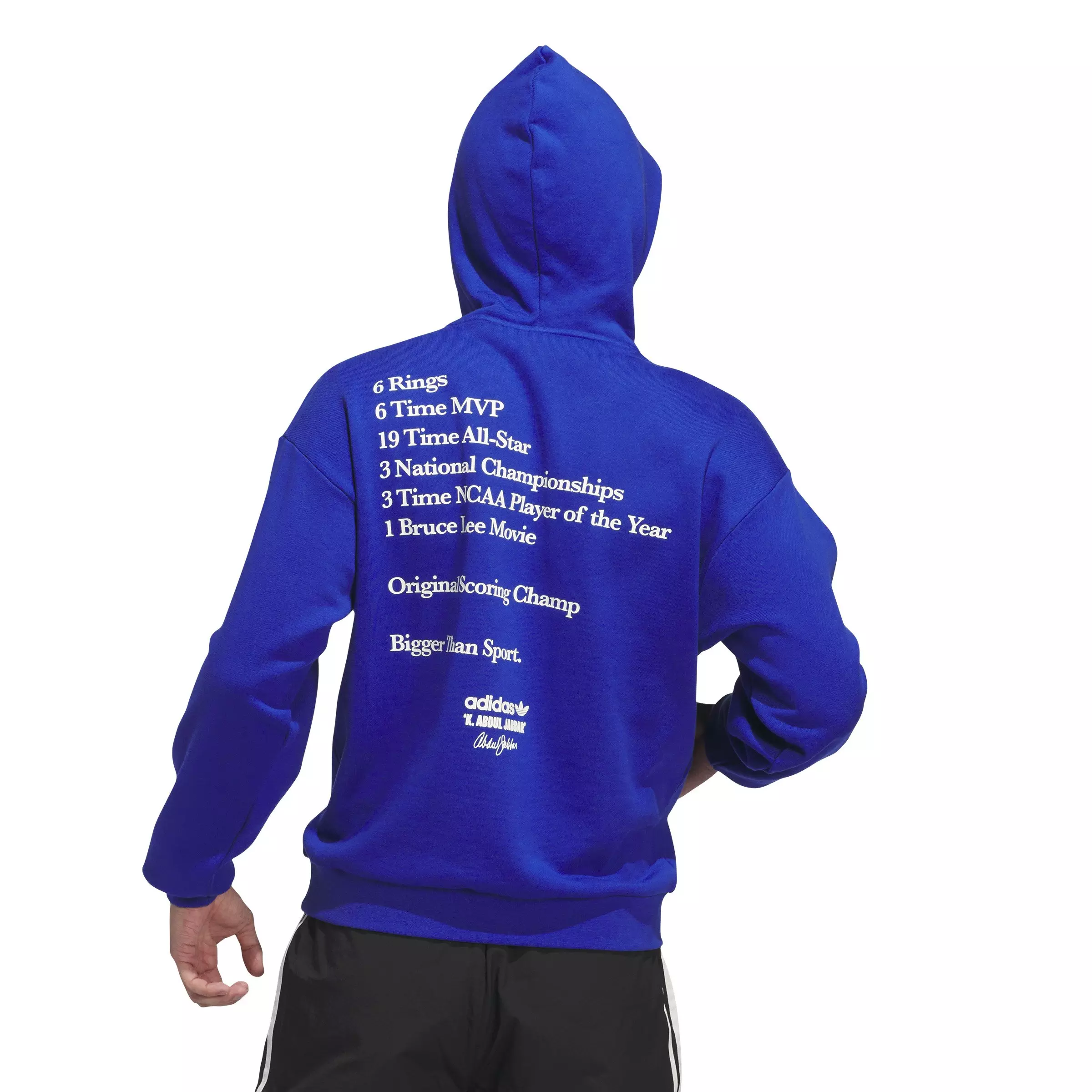 adidas Men's Kareem Accolades Hoodie -Blue - BLUE