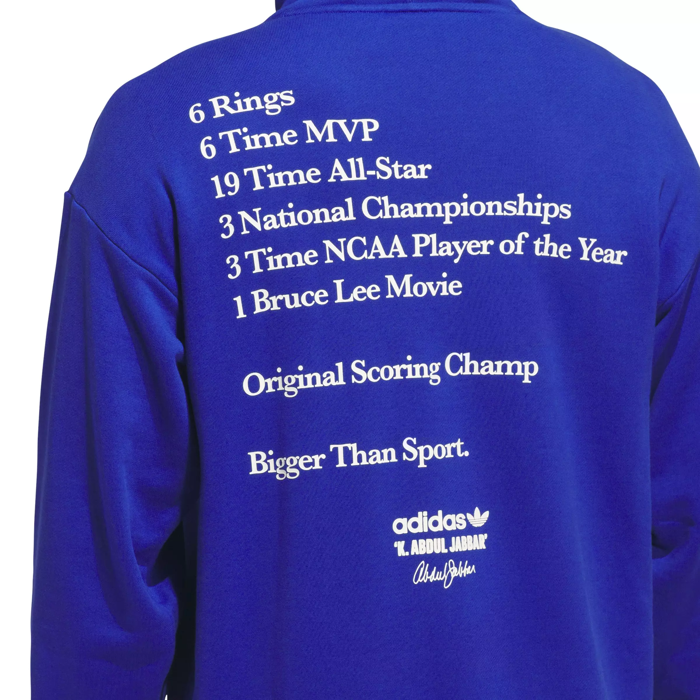 adidas Men's Kareem Accolades Hoodie -Blue - BLUE