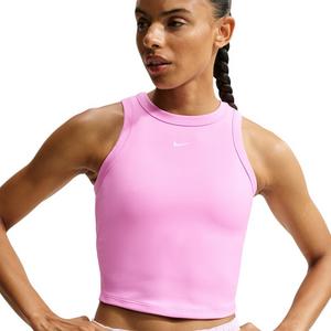 Nike Women's One Fitted Dri-FIT Cropped Tank Top - Pink - PINK