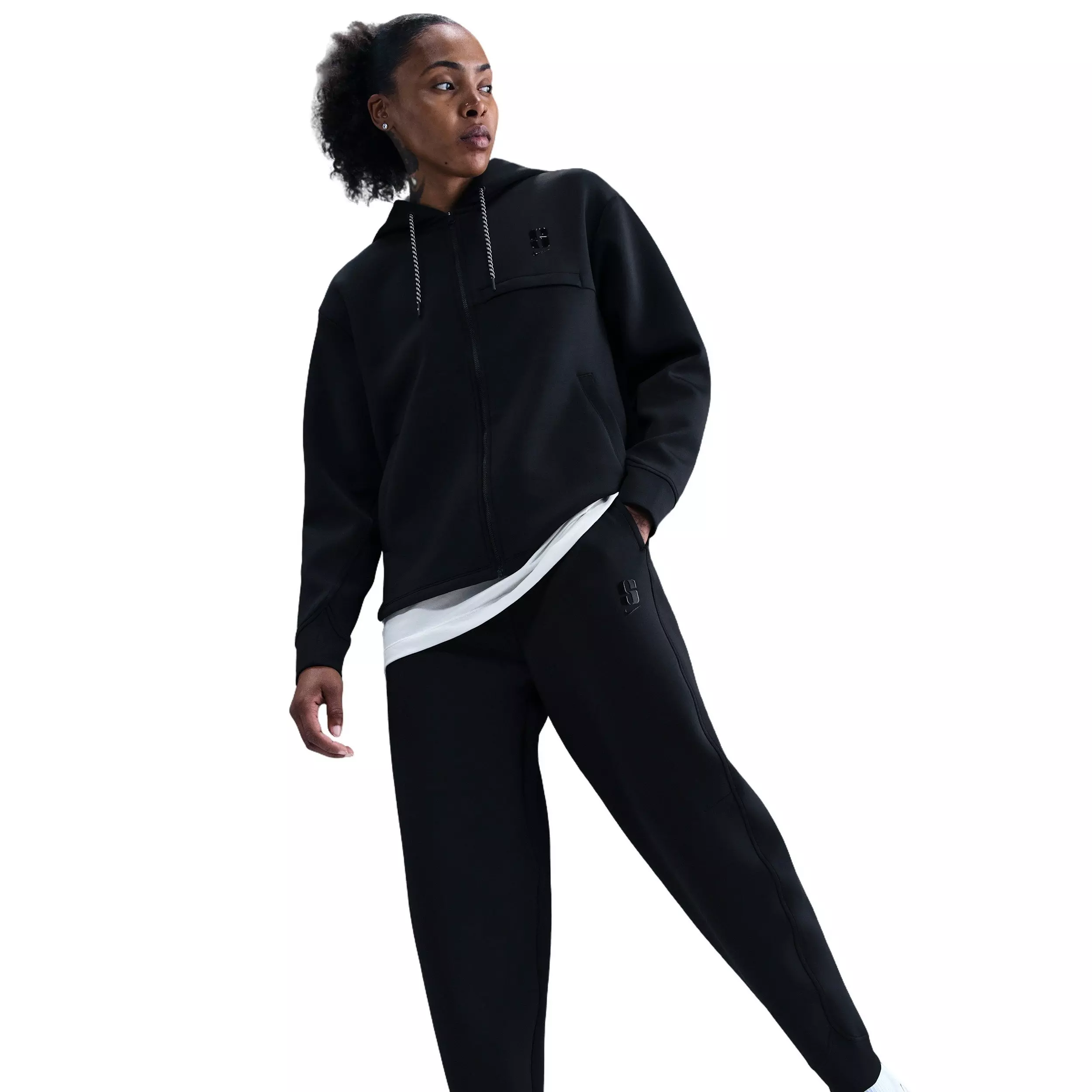 Nike Unisex Sabrina Dri-FIT Loose Basketball Pants - Black - BLACK