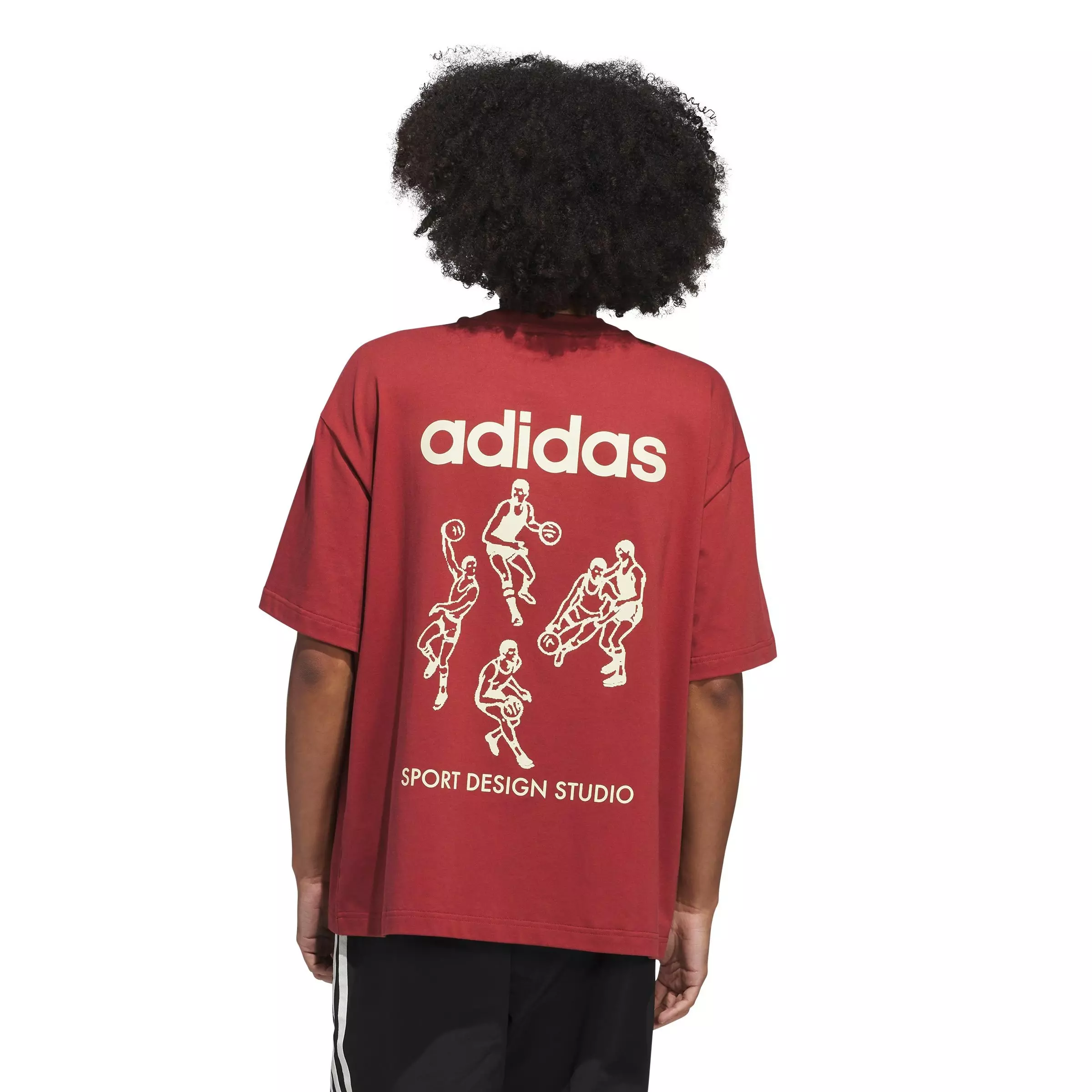 adidas Men's Sport Design Studio Players Graphic T-Shirt-Red - RED