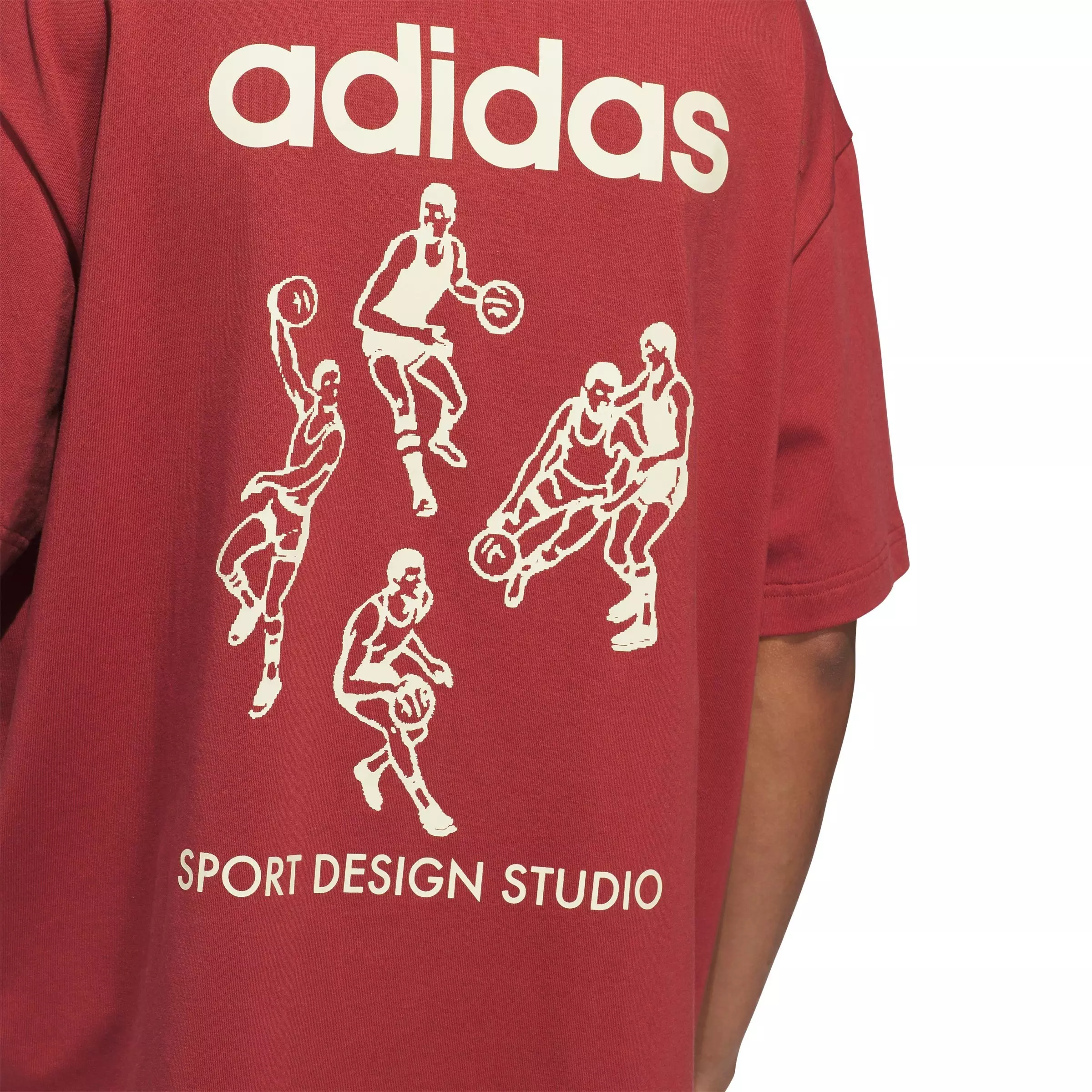 adidas Men's Sport Design Studio Players Graphic T-Shirt-Red - RED