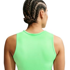 Nike Women's Pro Dri-FIT Cropped Tank Top - Green/White - GREEN/WHITE