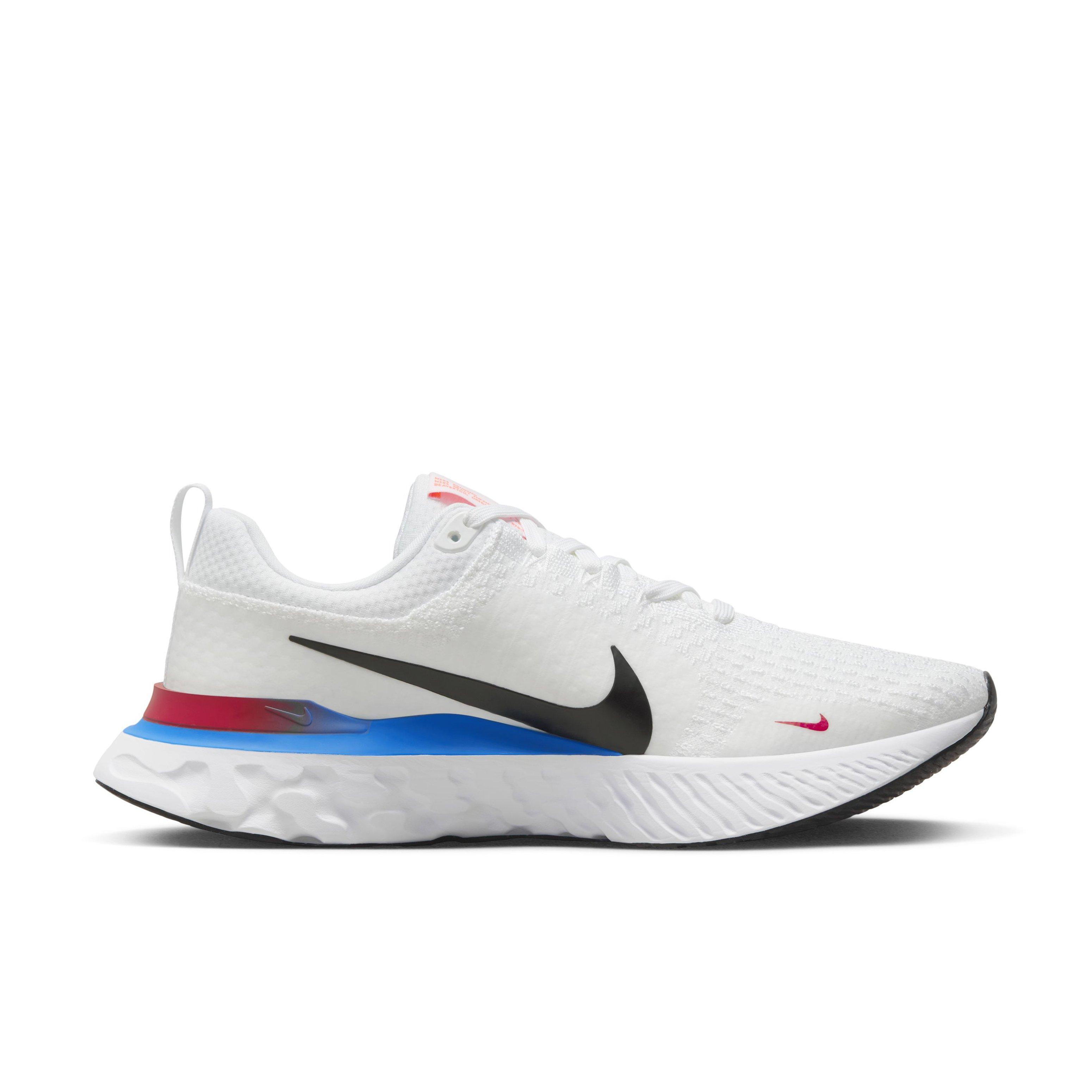 Nike react best sale white red blue