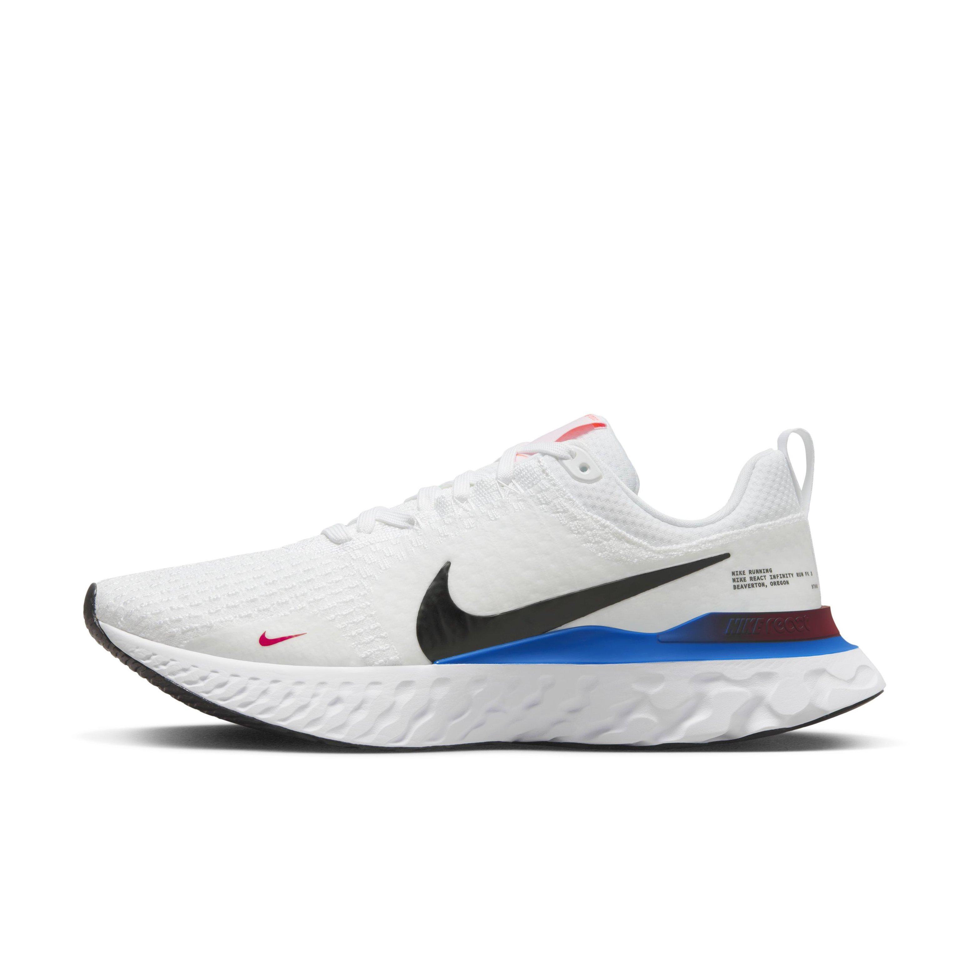 Nike React Infinity 3 "White/Photo Blue/University Red/Black" Men's Running Shoe - WHITE/BLUE/RED/BLACK Thumbnail View 2
