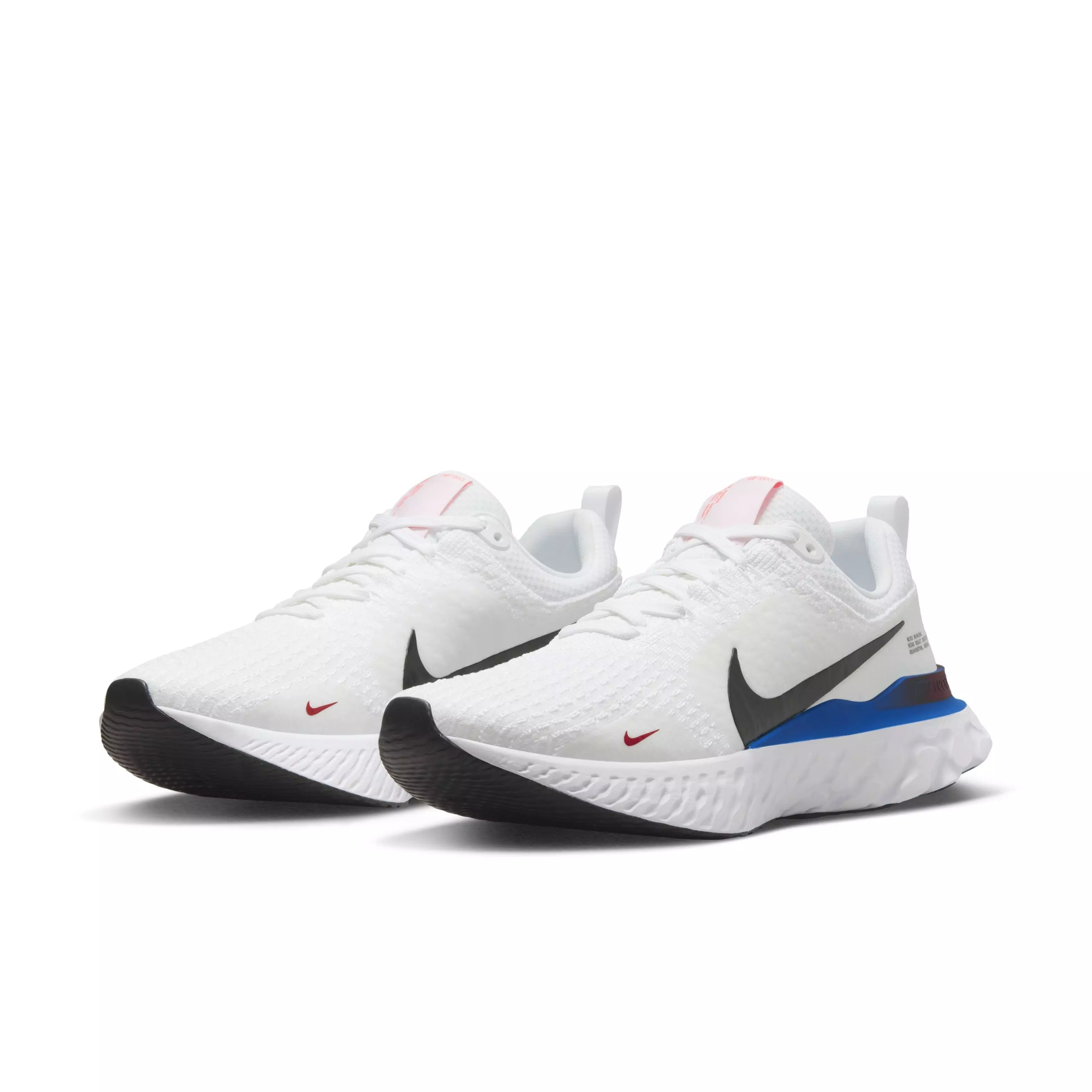 Nike React Infinity 3 "White/Photo Blue/University Red/Black" Men's Running Shoe - WHITE/BLUE/RED/BLACK