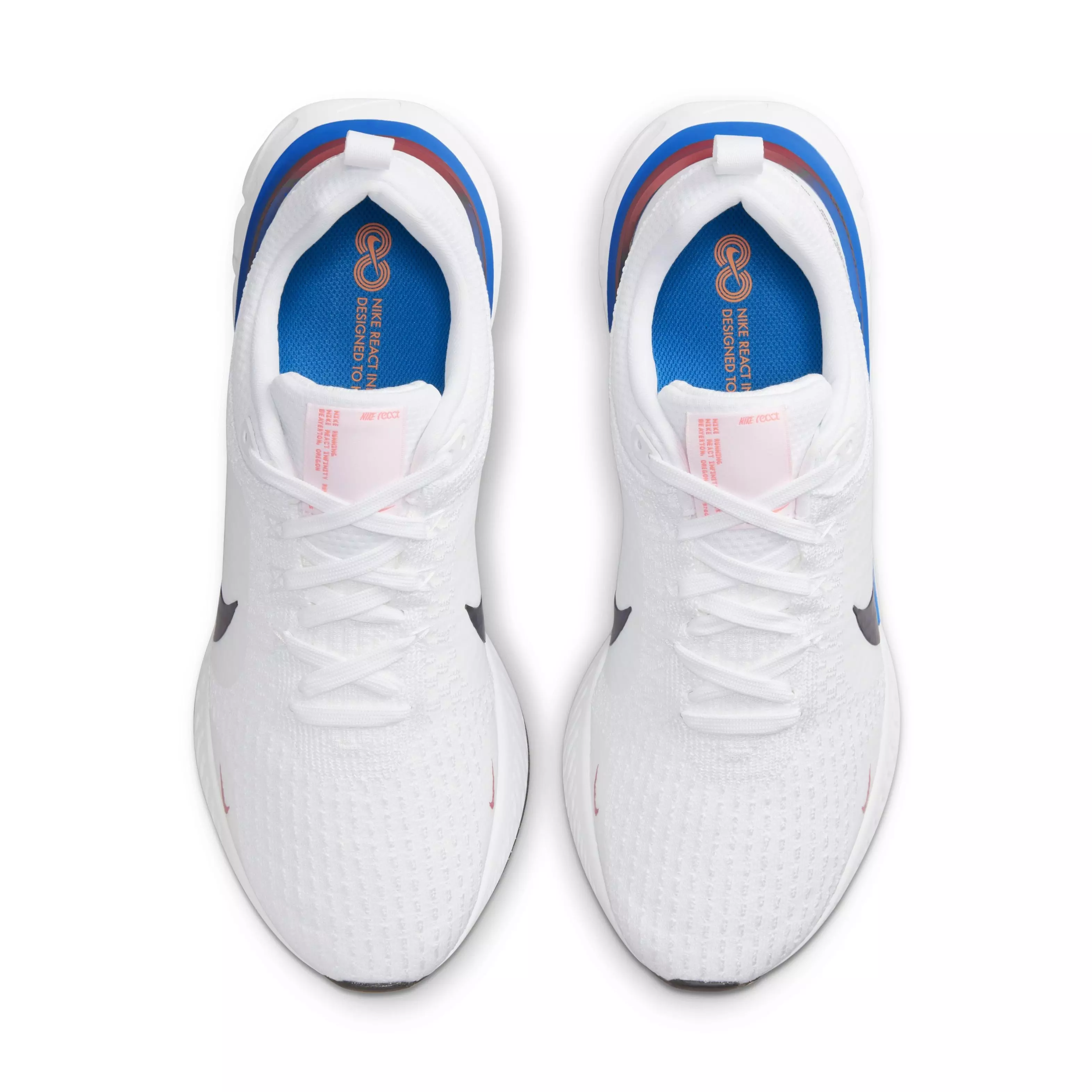 Nike React Infinity 3 "White/Photo Blue/University Red/Black" Men's Running Shoe - WHITE/BLUE/RED/BLACK