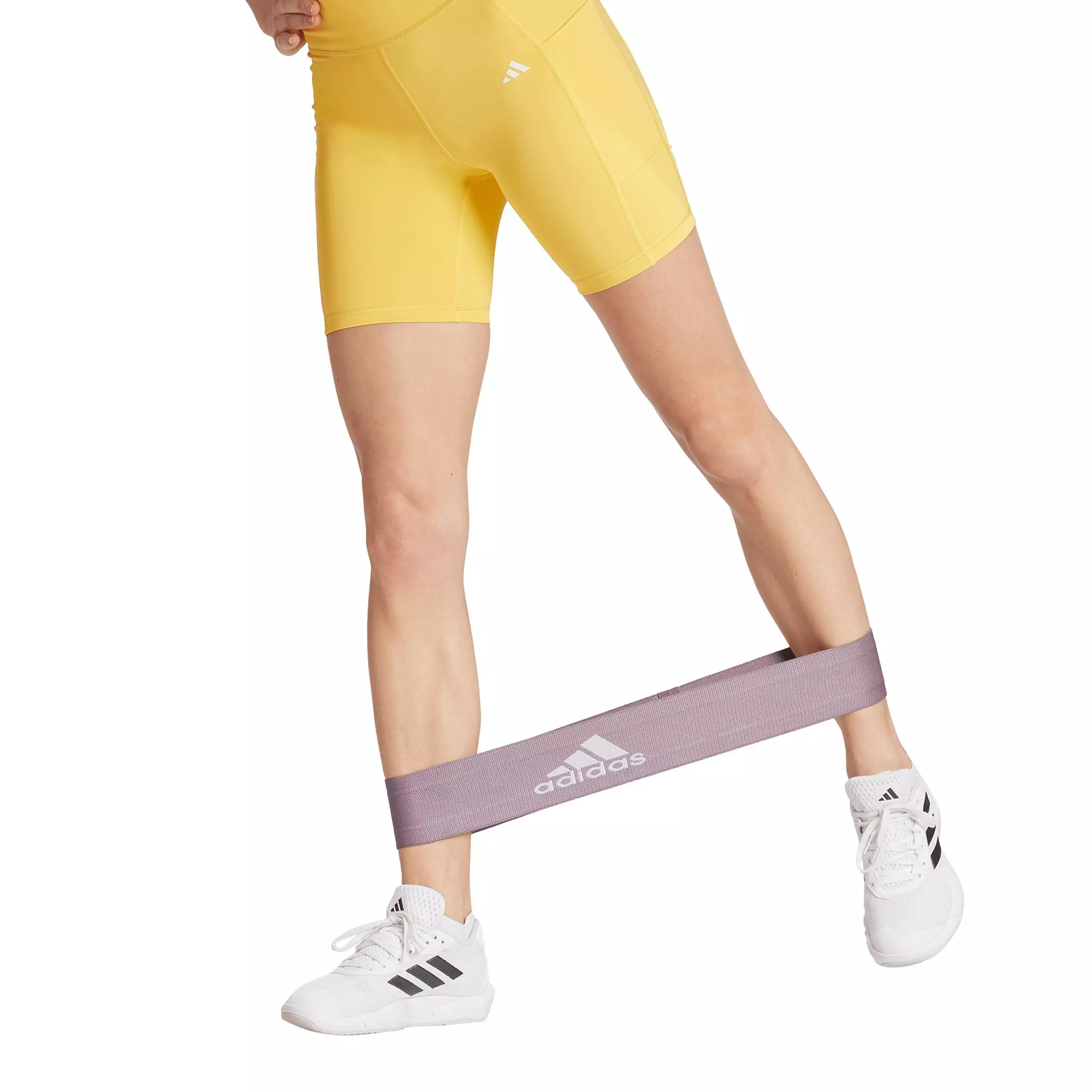 adidas Women's Optime 7-Inch Leggings - Yellow - YELLOW