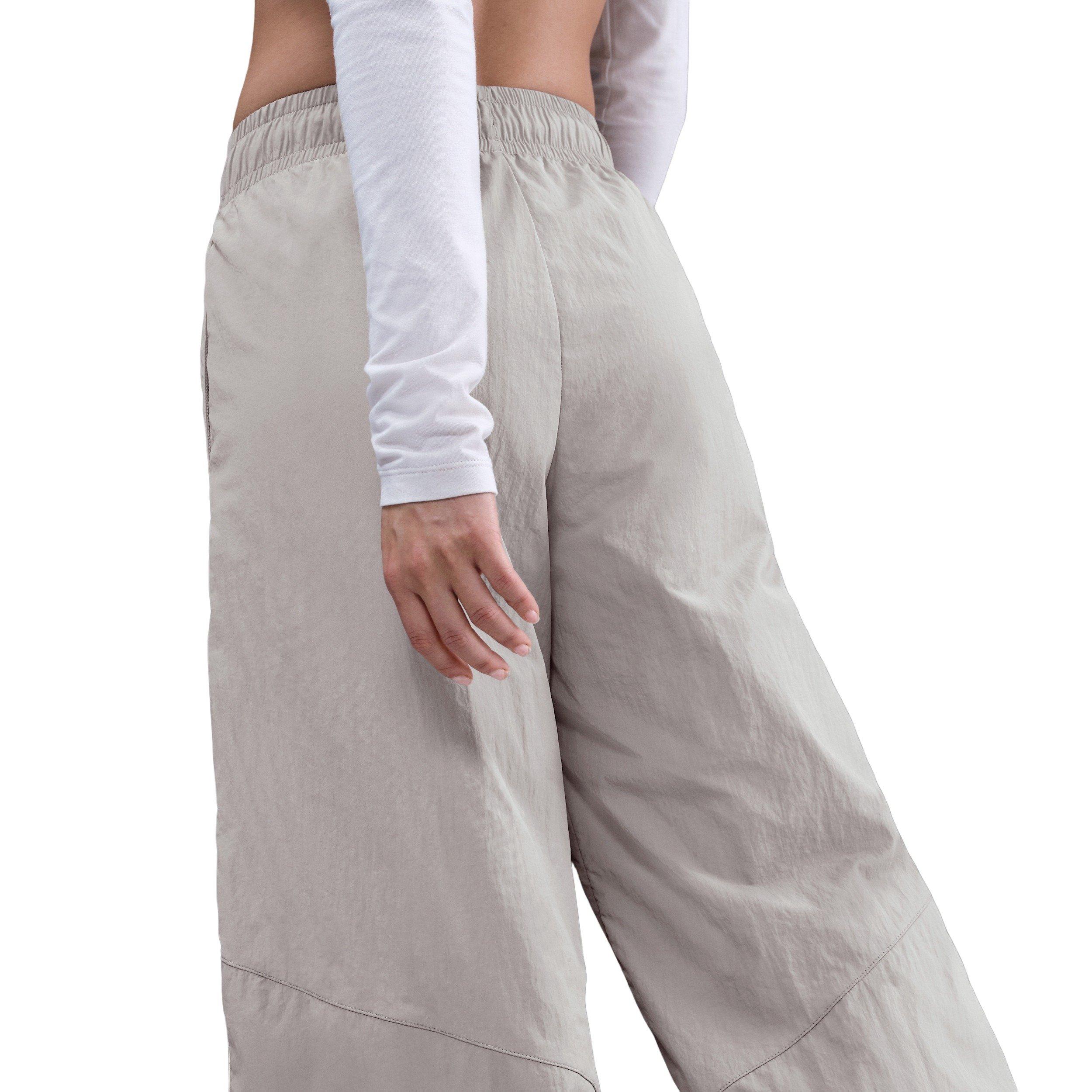 Nike Women's Sportswear Wide-Leg Woven Trousers - Grey - GREY Thumbnail View 4