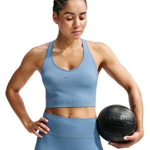 Nike Women's Pro Seamless Dri-FIT Cropped Tank Top - Blue - BLUE