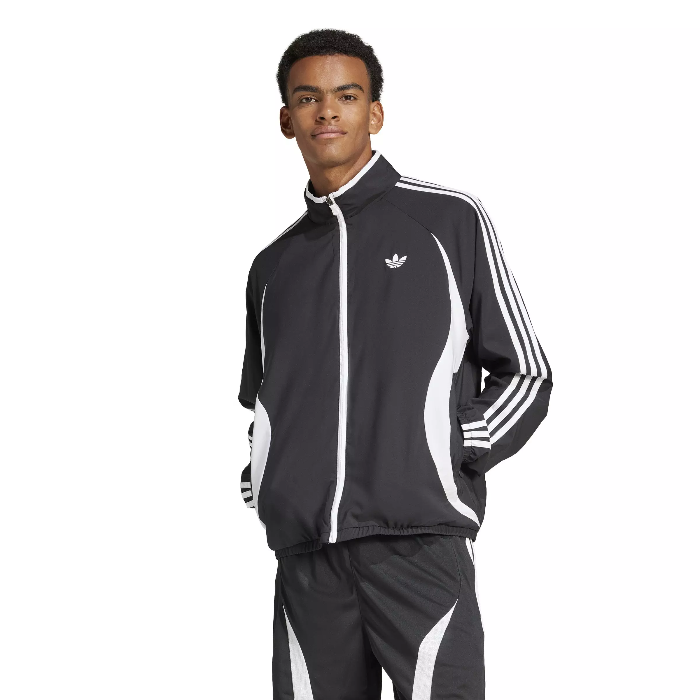 adidas Originals Men's Adicolor Teamgeist Track Top-Black - BLACK