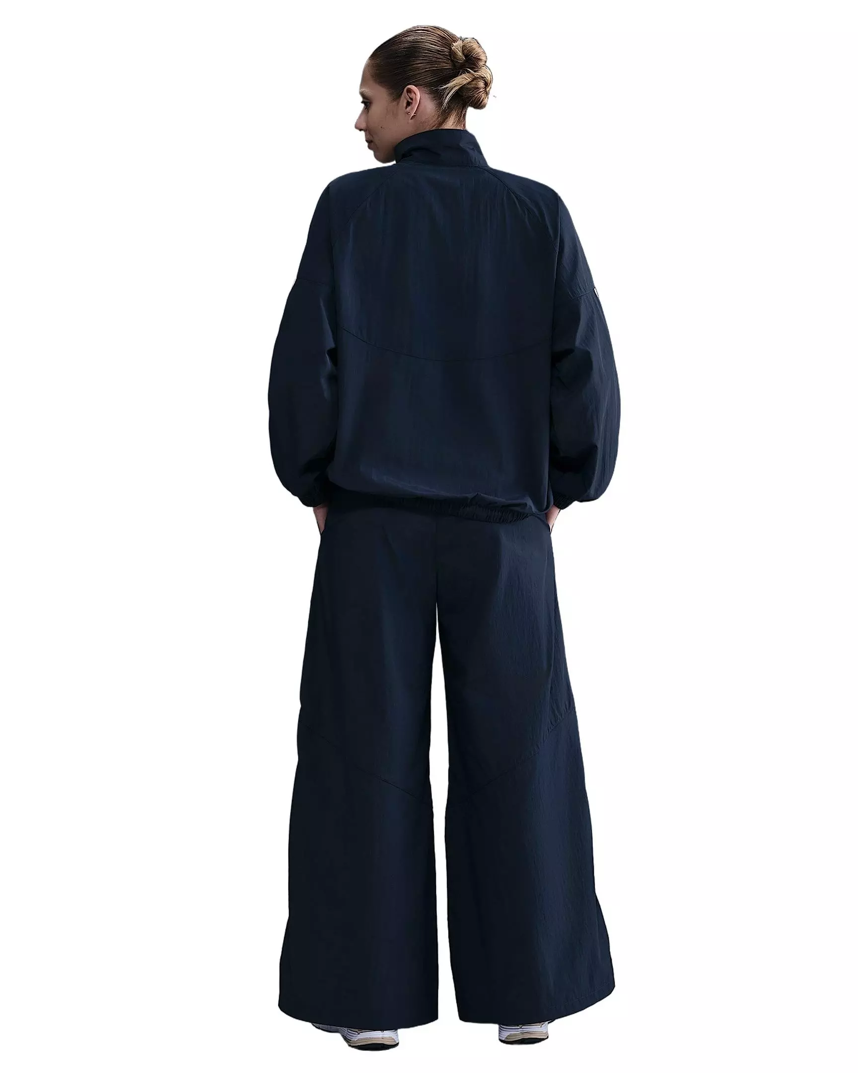 Nike Women's Sportswear Wide-Leg Woven Trousers - Blue - BLUE