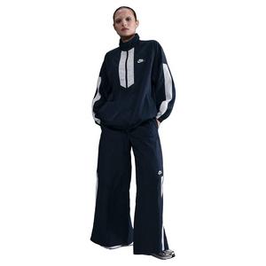 Nike Women's Sportswear Wide-Leg Woven Trousers - Blue