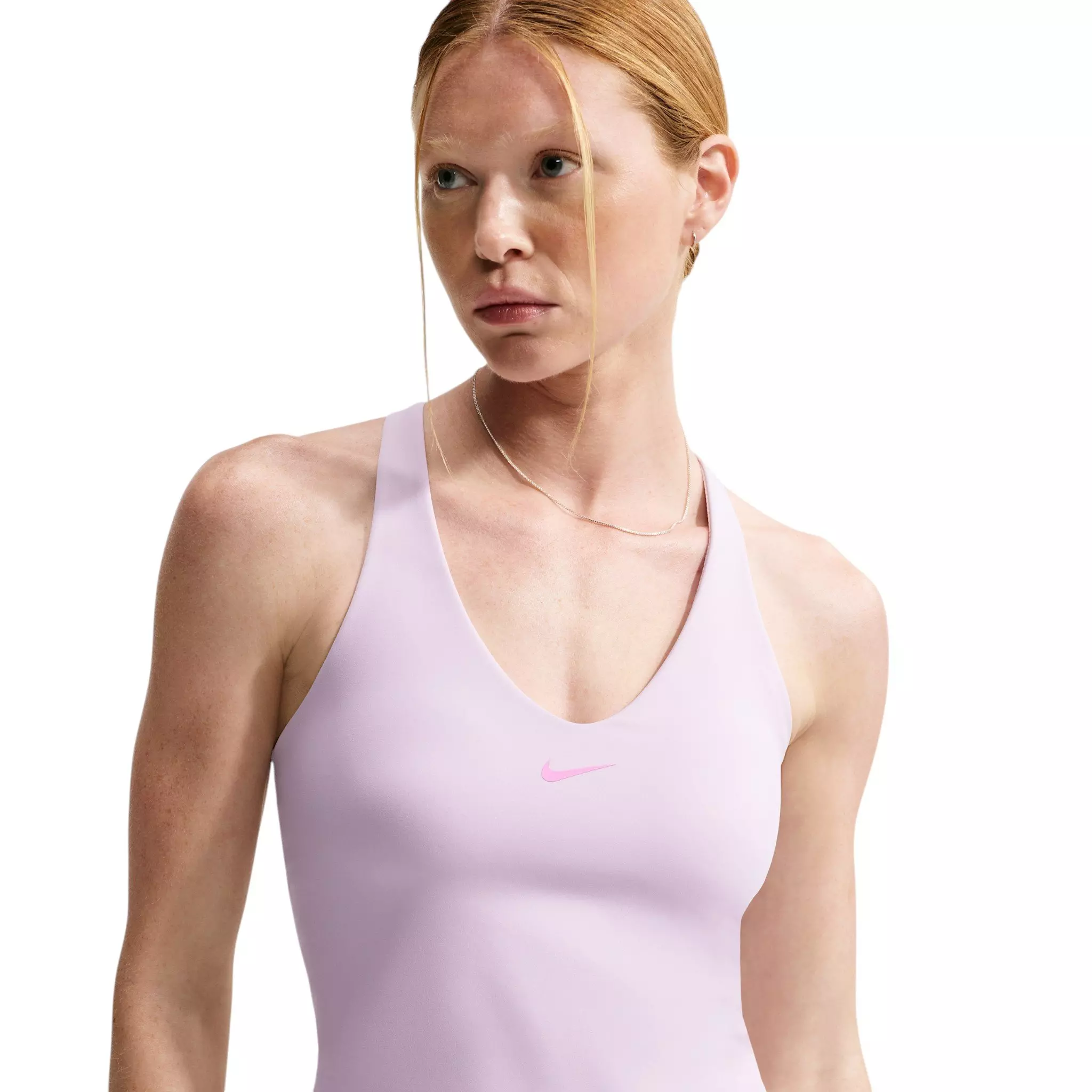 Nike Women's Universa Med-Support Padded Sports Bra Tank - Bleached Lilac - BLEACHED LILAC 