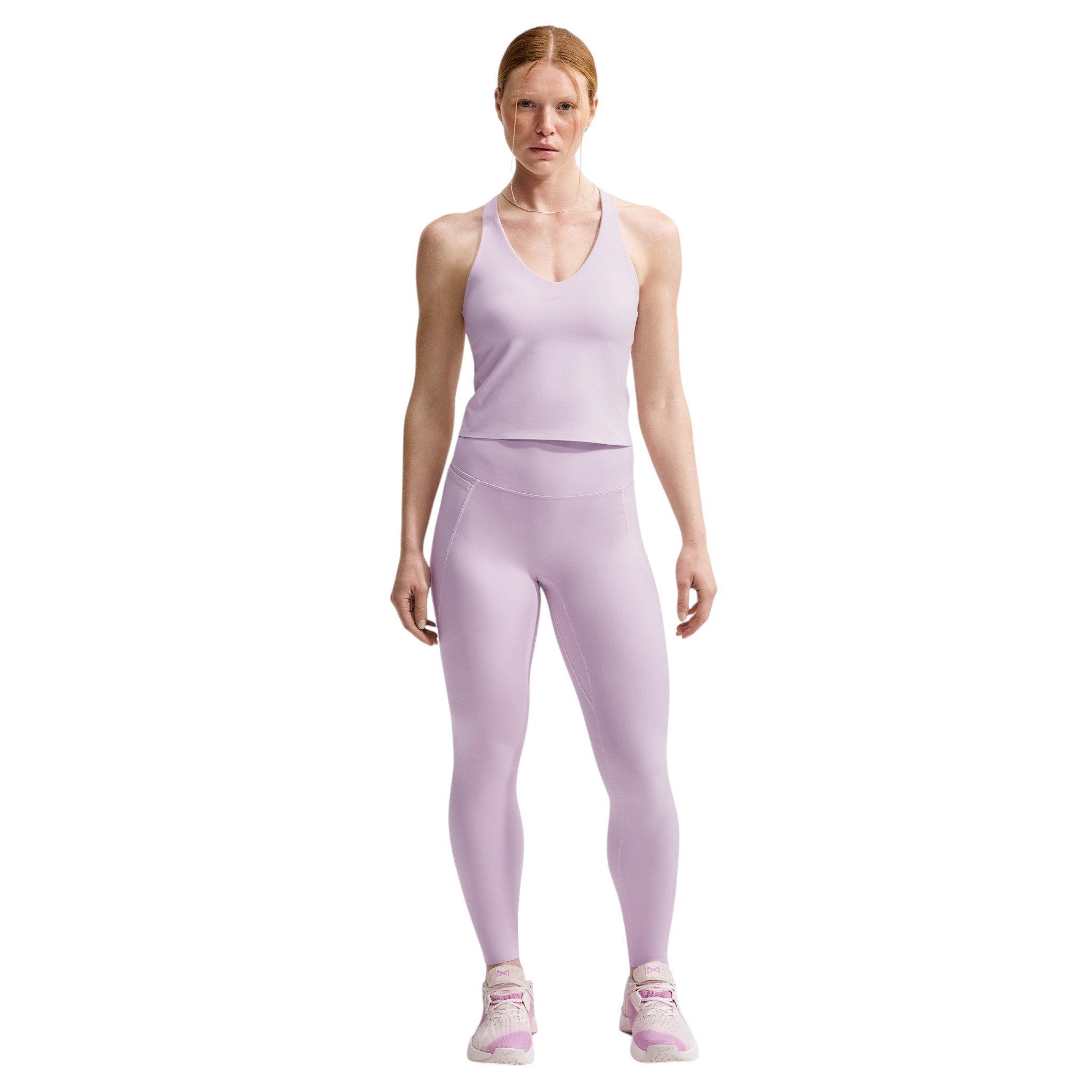 Nike Women's Universa Med-Support Padded Sports Bra Tank - Bleached Lilac - BLEACHED LILAC 