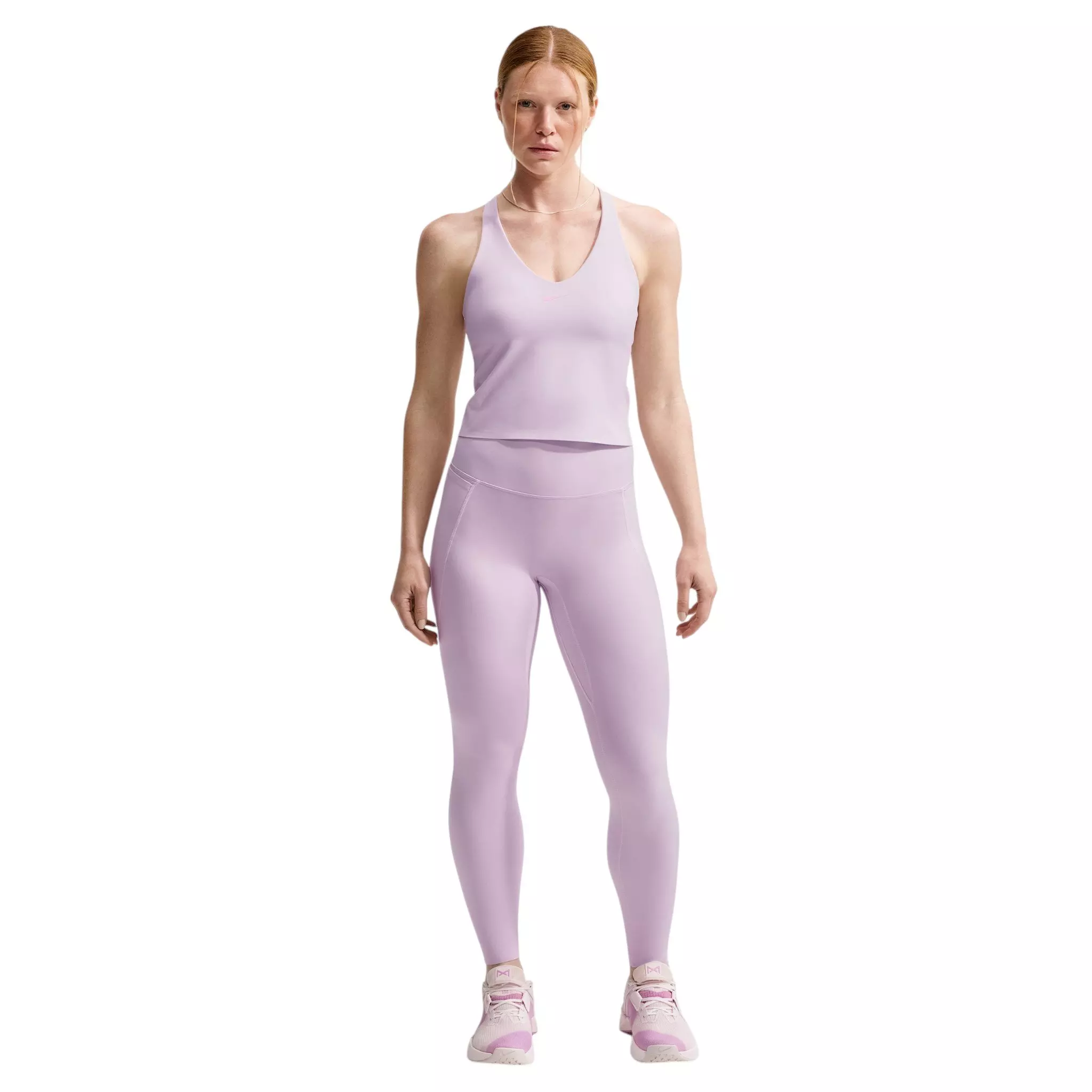 Nike Women's Universa Med-Support Padded Sports Bra Tank - Bleached Lilac - BLEACHED LILAC 