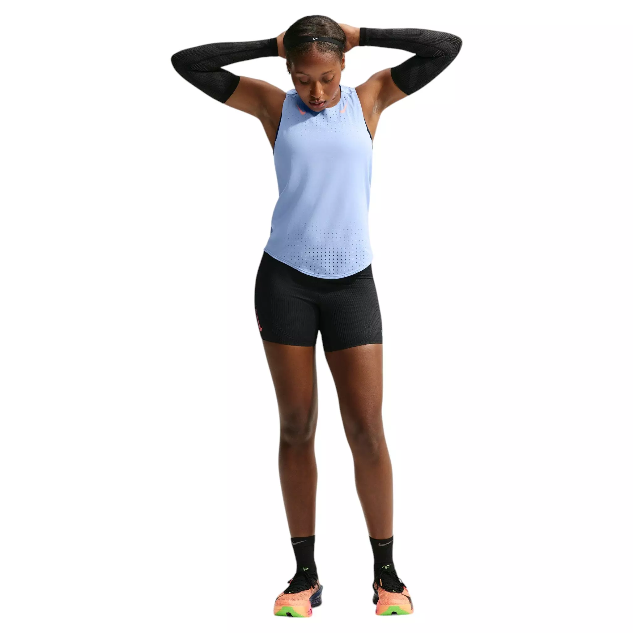 Nike Women's AeroSwift Dri-FIT ADV Running Singlet - Steel Blue - STEEL BLUE