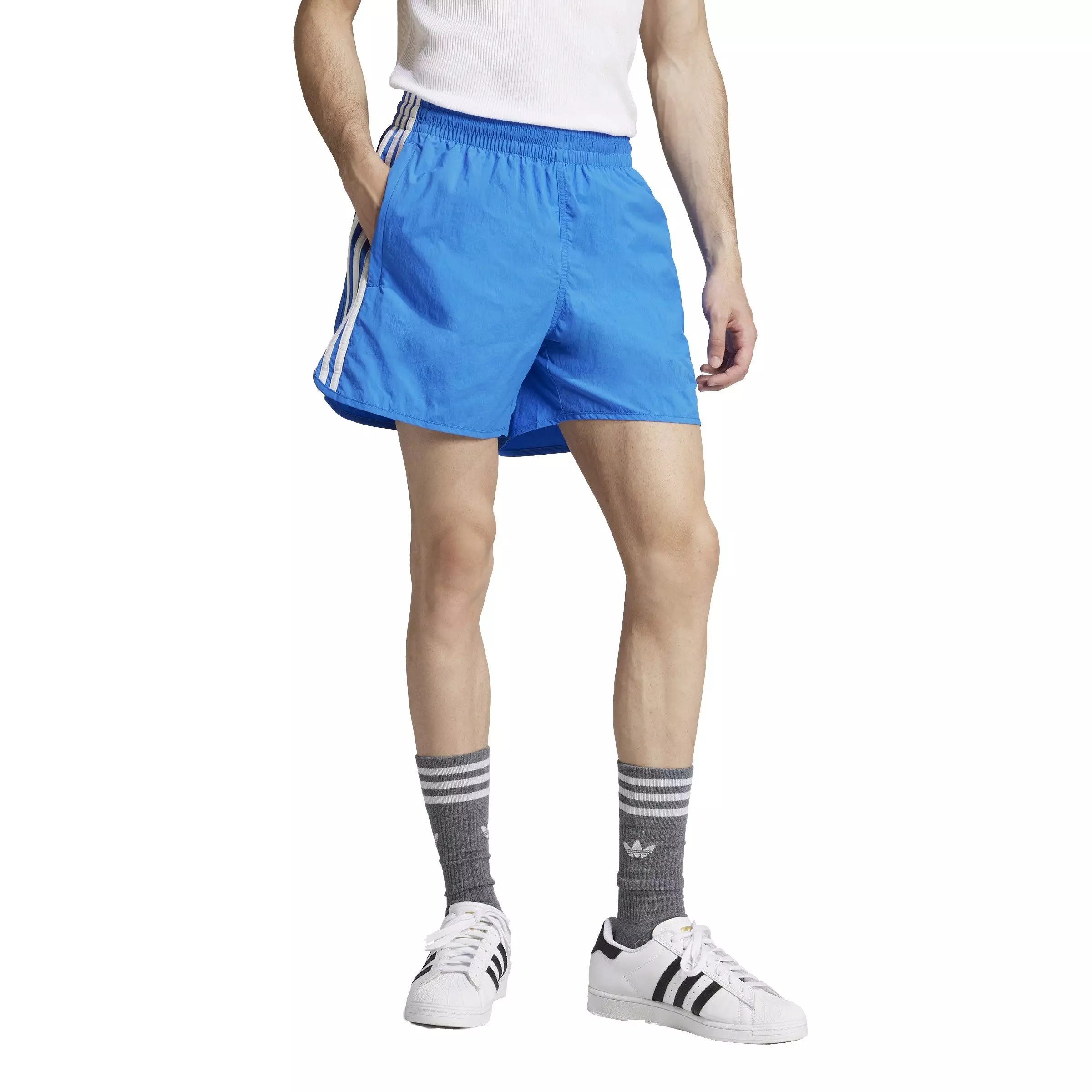 adidas Originals Men's Adicolor Classics Sprinter Shorts-Blue - BLUE
