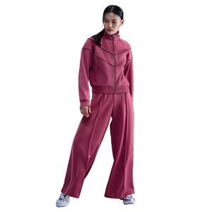 Nike Women's Sportswear Mid-Rise Wide-Leg Track Pants - Pink