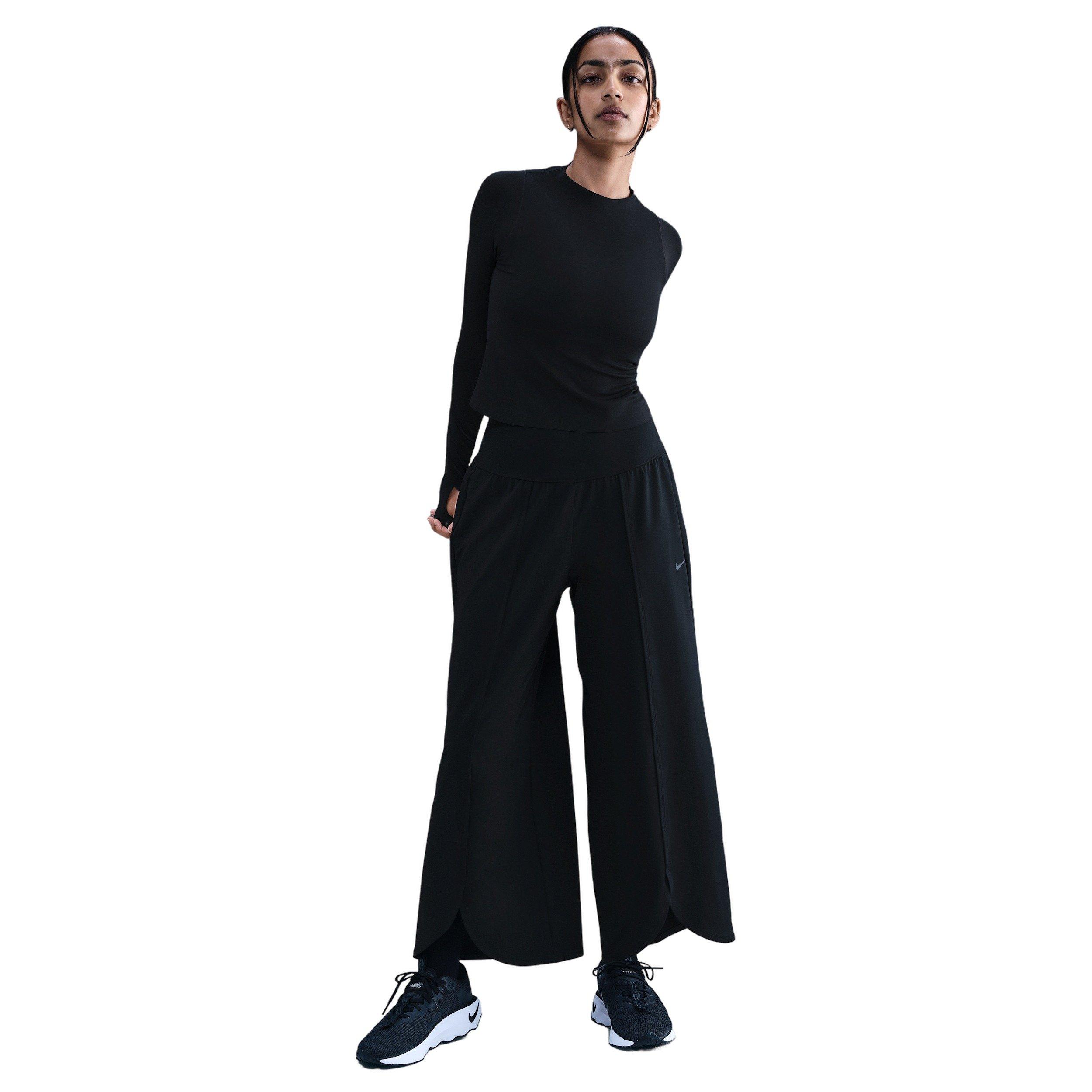 Nike Women's One Relaxed Dri-FIT High-Waisted Pants - Black - BLACK Thumbnail View 1